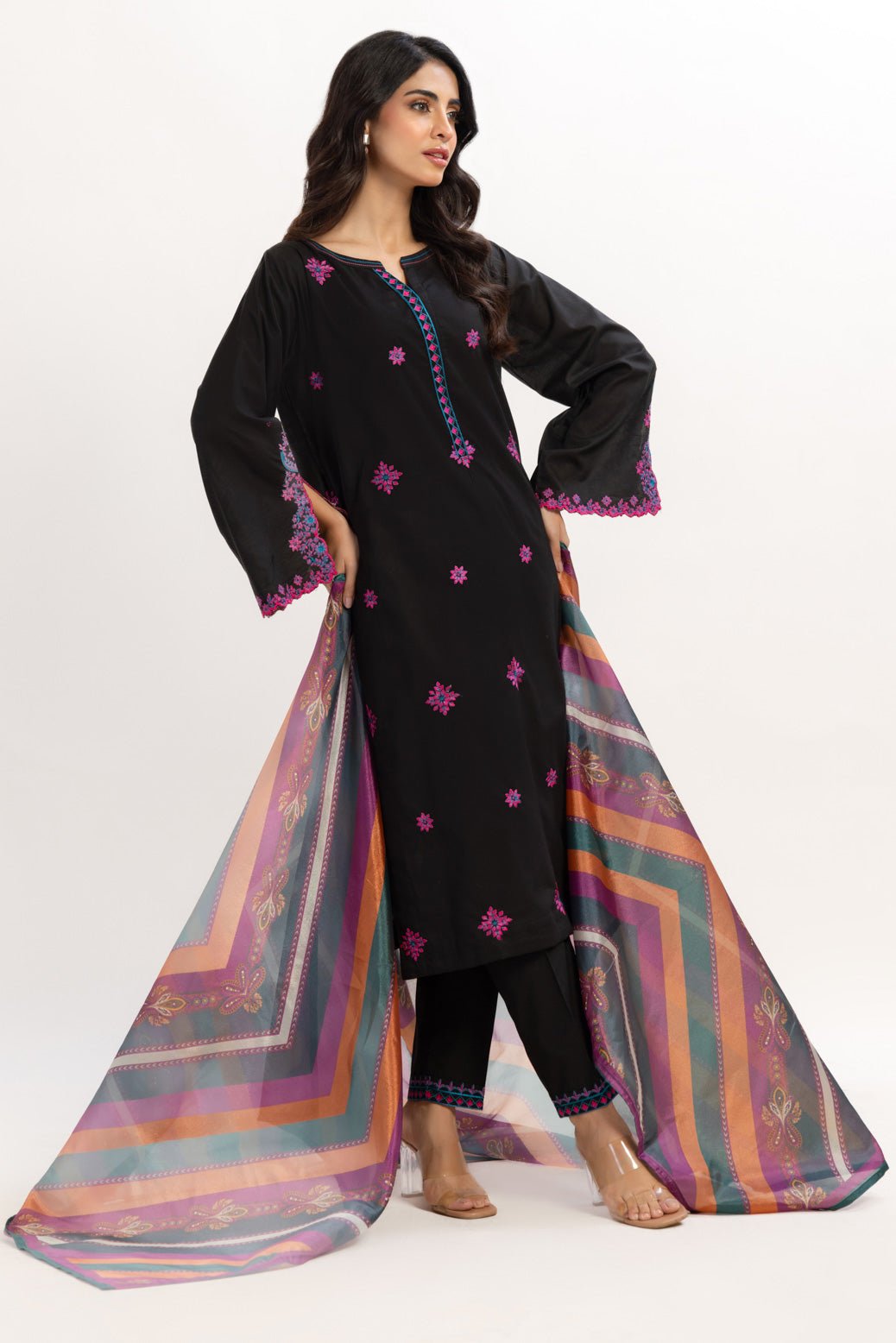 BONANZA SATRANGI 3PC PRINTED CAMBRIC SUIT (BS6243P06)