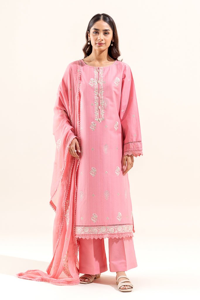 Beechtree 3Pc Embroidered Lawn Suit (BT12401UN004087-PINK)