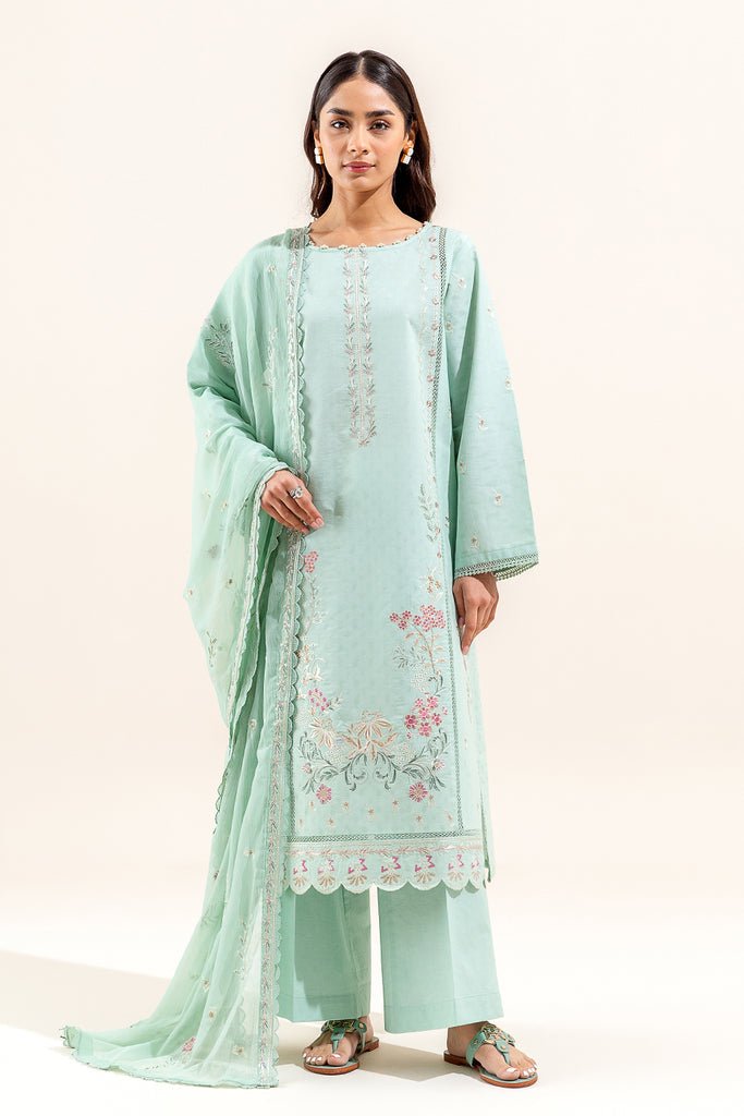 Beechtree 3Pc Embroidered Lawn Suit (BT12401UN004088-S-GREEN)
