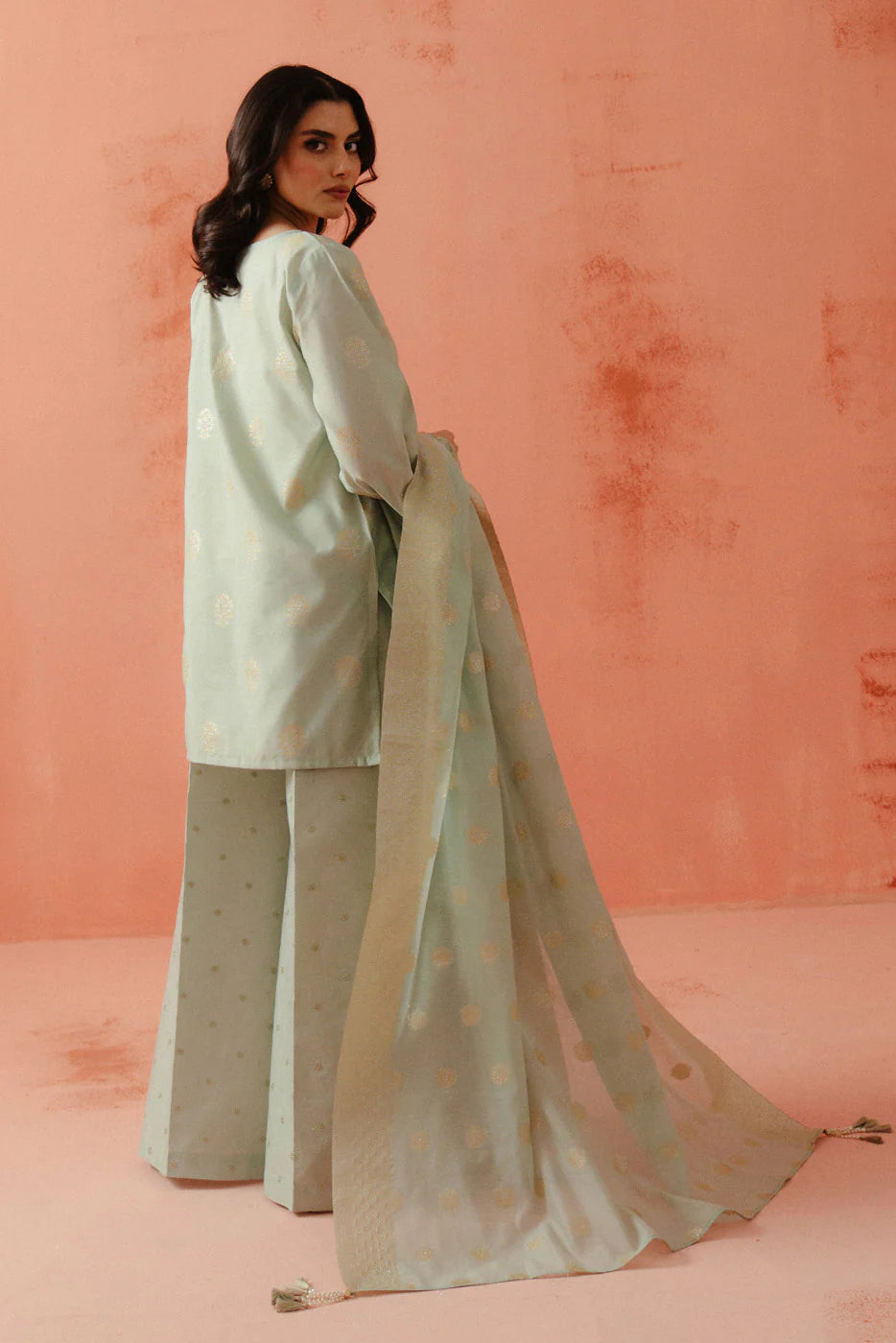 Beechtree 3Pc Embroidered Jacquard Suit BT12502UN006320 gulbuy.com