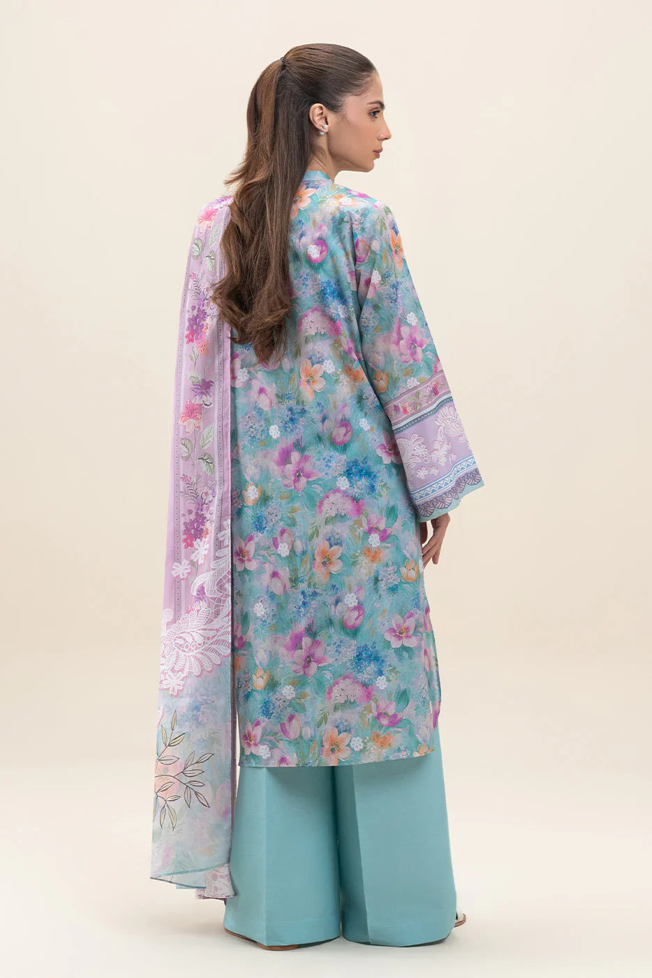 Beechtree 3Pc Printed Lawn Suit CANDY BLOOM gulbuy.com