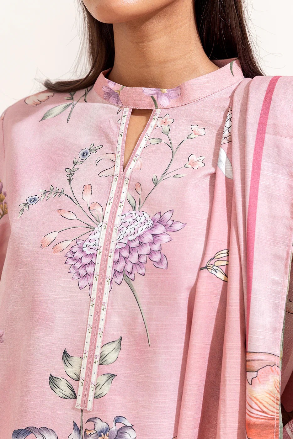 BEECHTREE 3PC PRINTED KHADDAR SUIT-FIESTA FUSCHIA-BT22401UN004017 gulbuy.com
