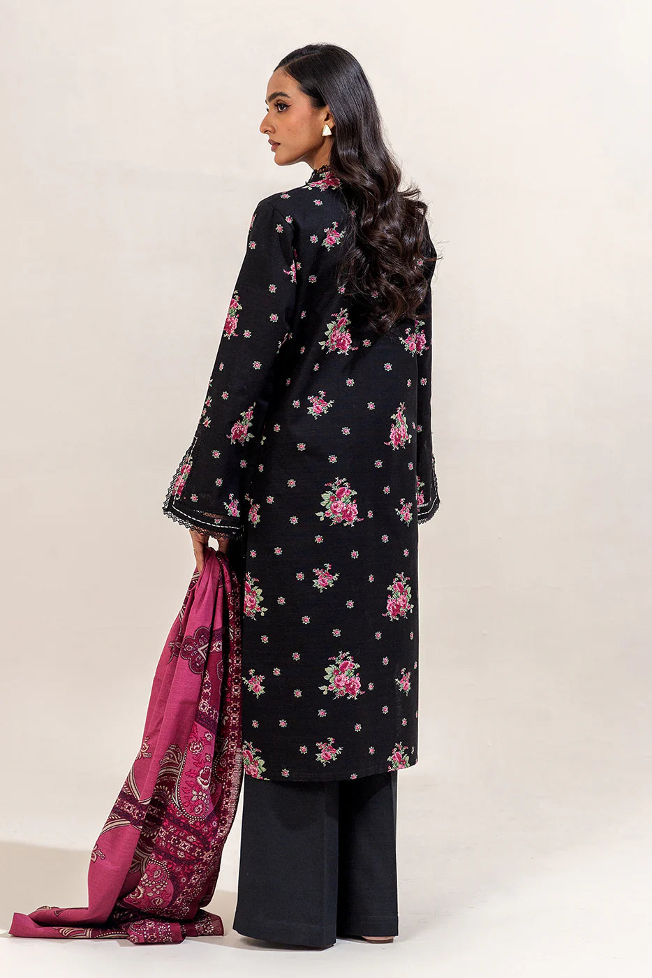 BEECHTREE 3PC EMBROIDERED KHADDAR SUIT-EBONY ROSETTE-BT22402UN004143 gulbuy.com