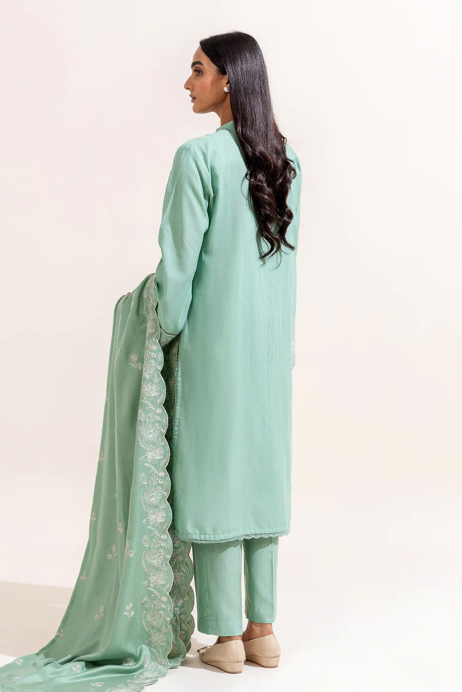 BEECHTREE 3PC EMBROIDERED KHADDAR SUIT-MINT VERVE-BT22402UN004177 gulbuy.com