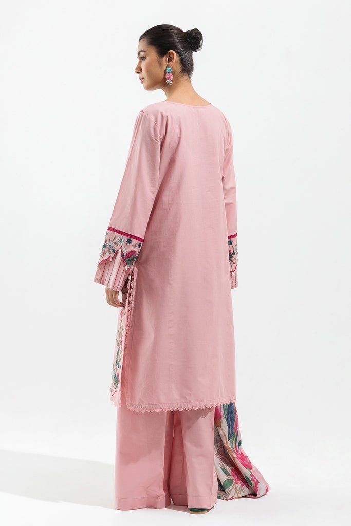 Beechtree 3Pc Embroidered Printed Suit (BT3S23U106)