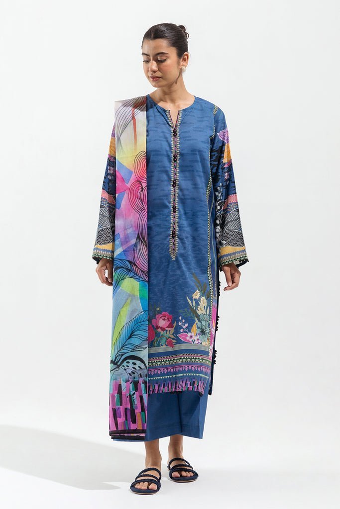 Beechtree 3Pc Printed Lawn Suit (BT5S23U105)