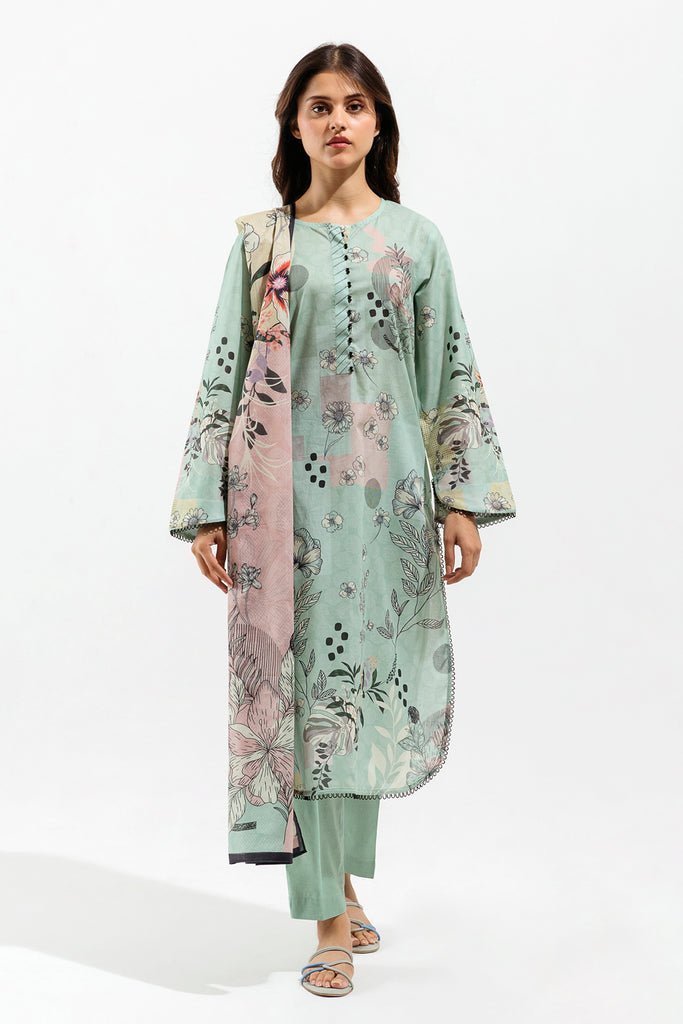 Beechtree 3Pc Printed Lawn Suit (BT5S23U28)