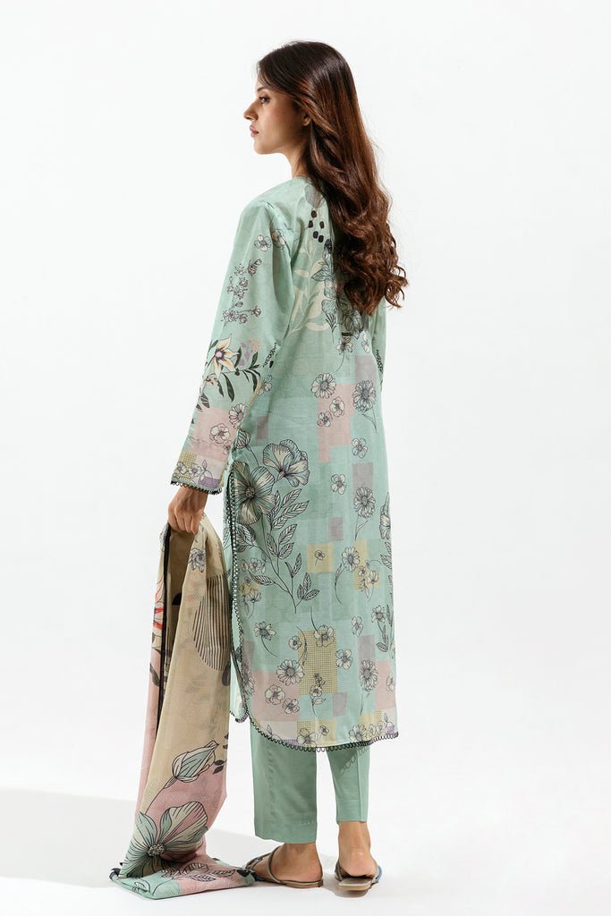 Beechtree 3Pc Printed Lawn Suit (BT5S23U28)