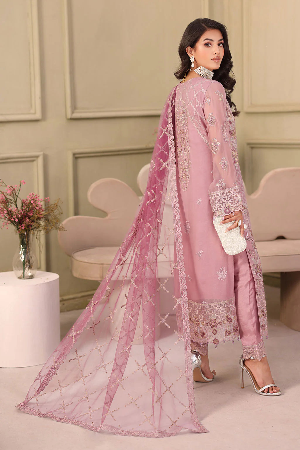 Ramsha 3Pc Embroidered Chiffon Suit F-2709 gulbuy.com