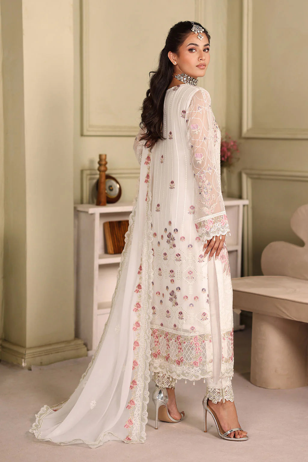 Ramsha 3Pc Embroidered Chiffon Suit F-2706 gulbuy.com