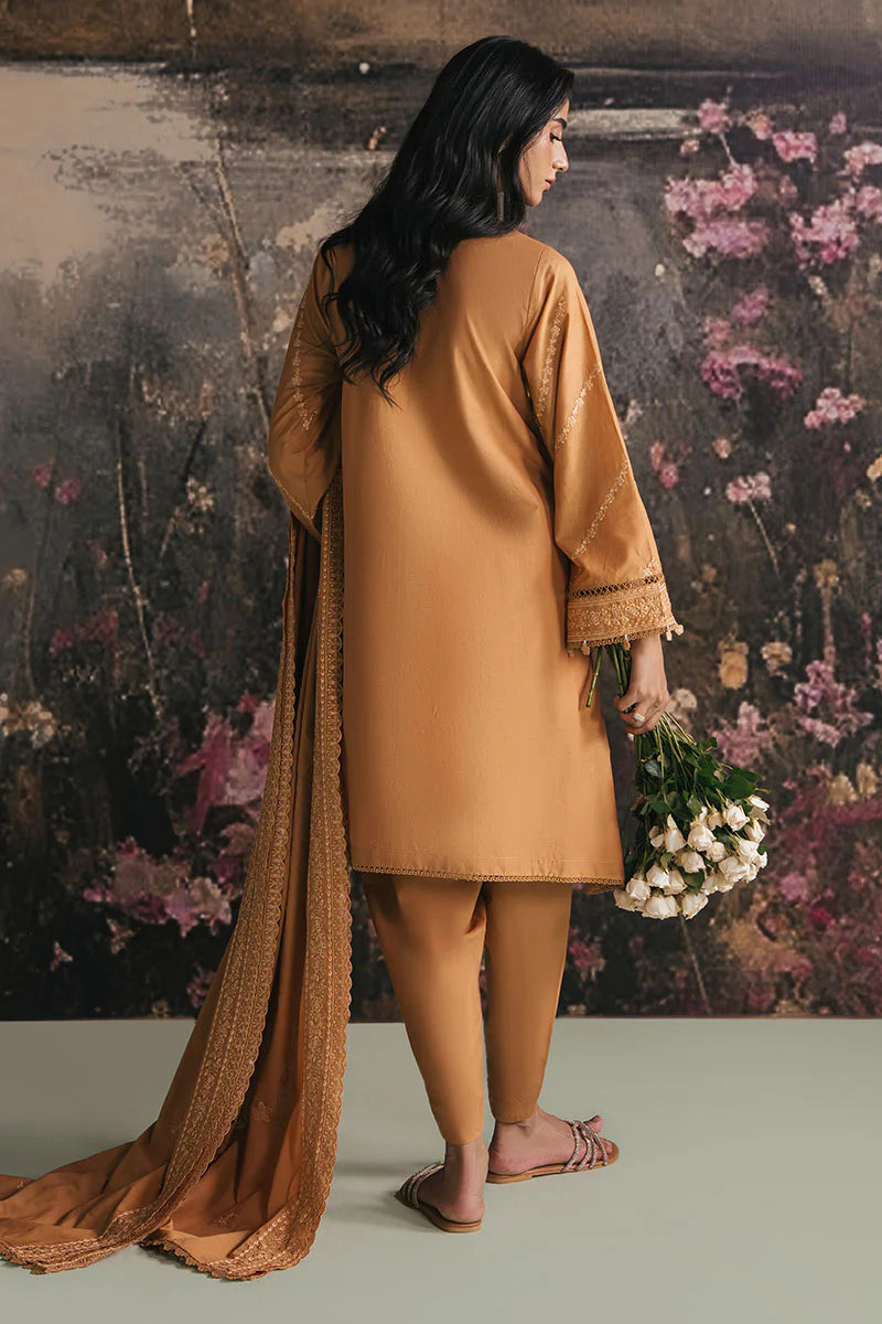 Cross Stitch 3Pc Embroidered Lawn Suit MUSTARD BLOOM gulbuy.com