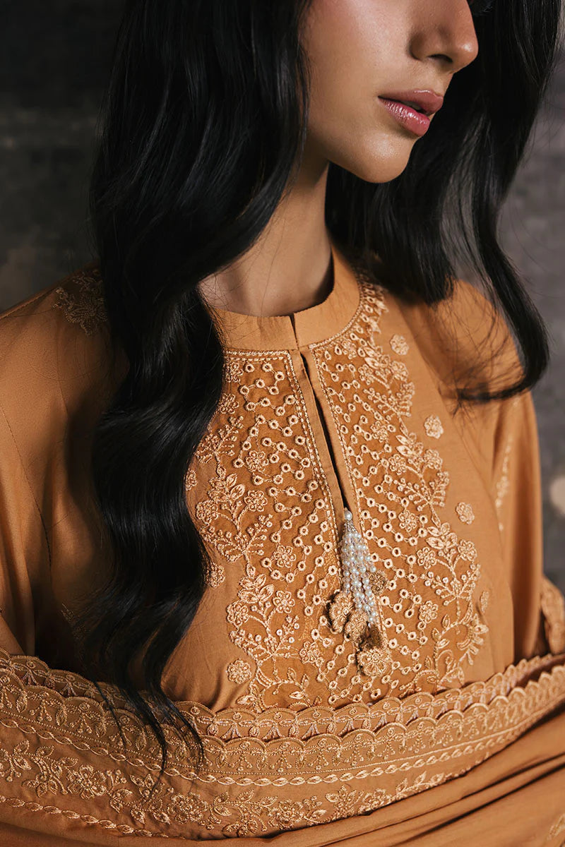 Cross Stitch 3Pc Embroidered Lawn Suit MUSTARD BLOOM gulbuy.com