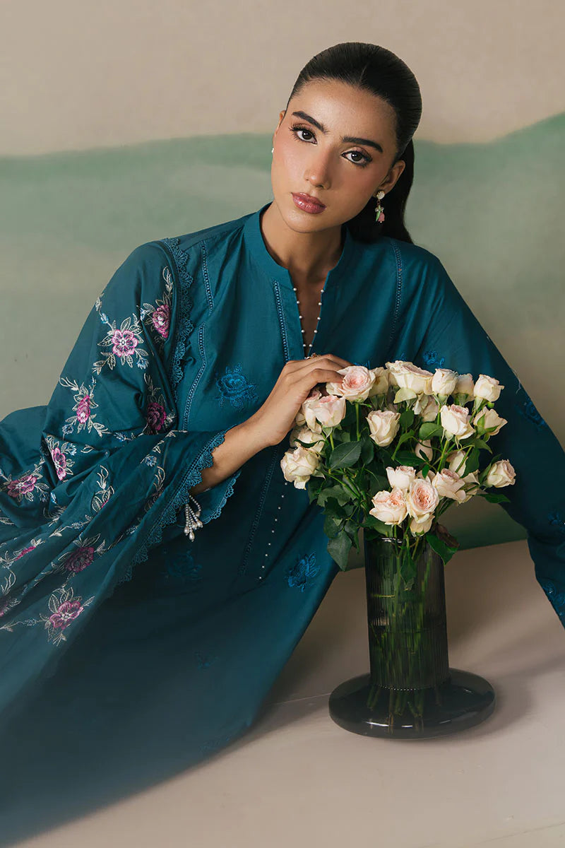 Cross Stitch 3Pc Embroidered Lawn Suit OCEAN DEPTHS gulbuy.com