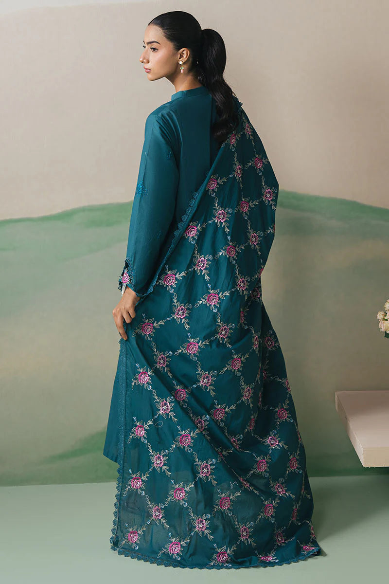 Cross Stitch 3Pc Embroidered Lawn Suit OCEAN DEPTHS gulbuy.com
