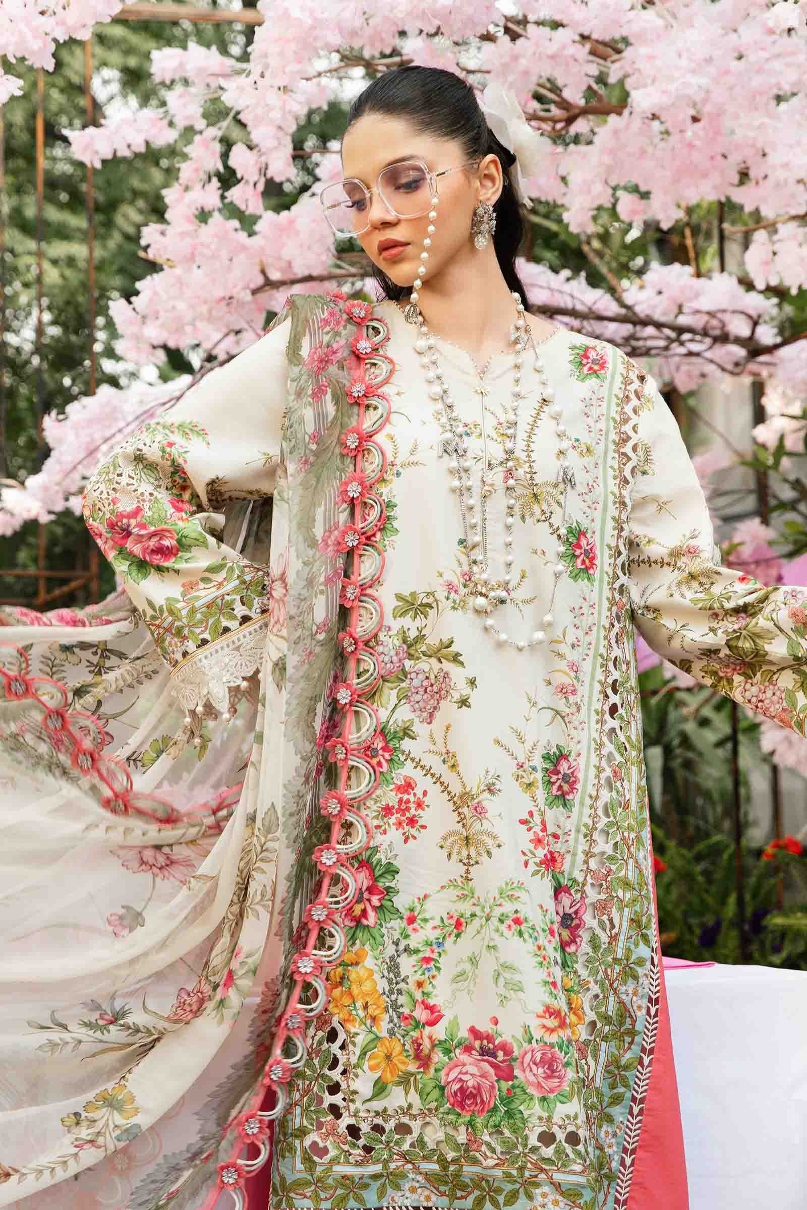 Maria B 3Pc Embroidered Law Suit MPT-2605-A gulbuy.com