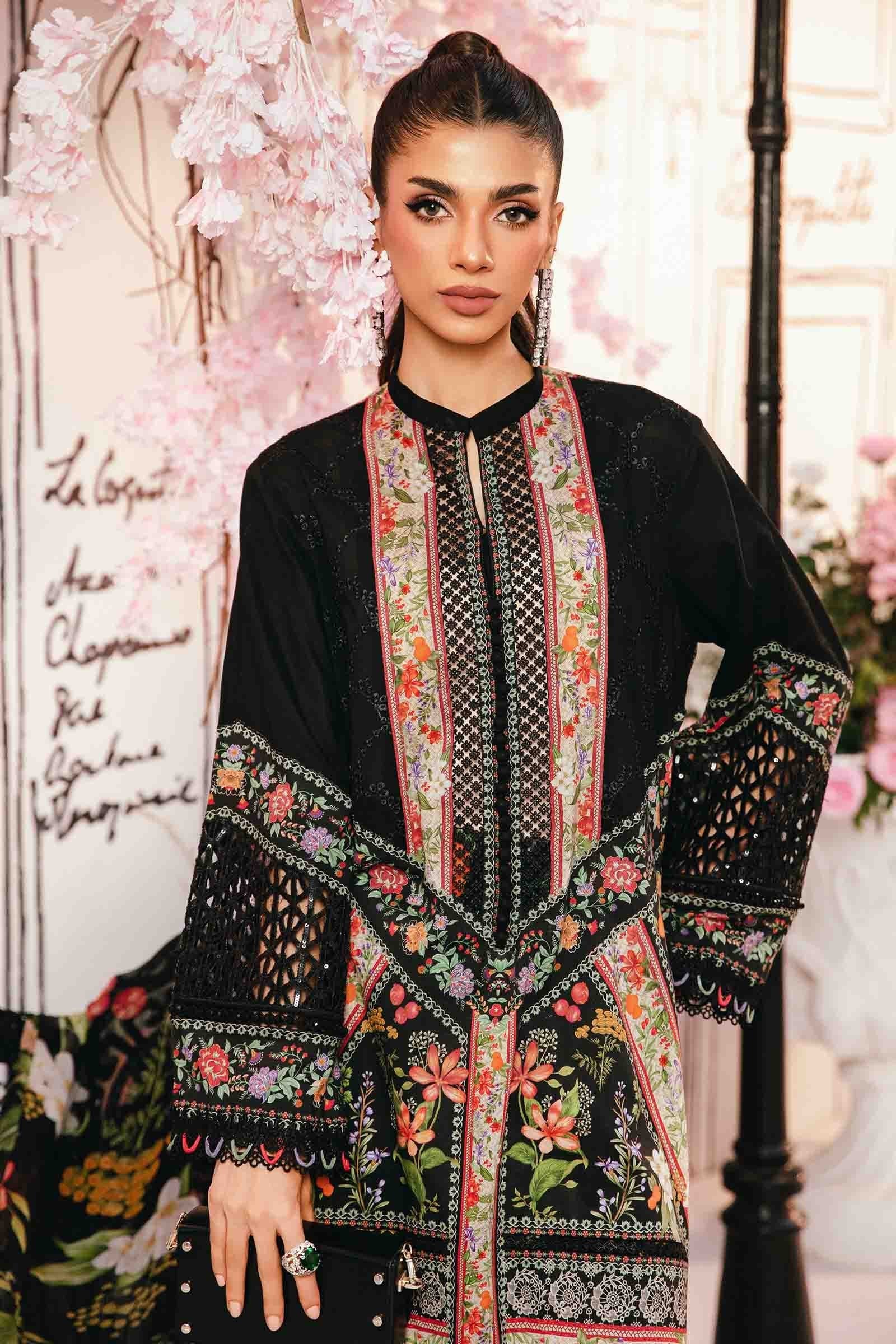 Maria B 3Pc Embroidered Law Suit MPT-2610-B gulbuy.com
