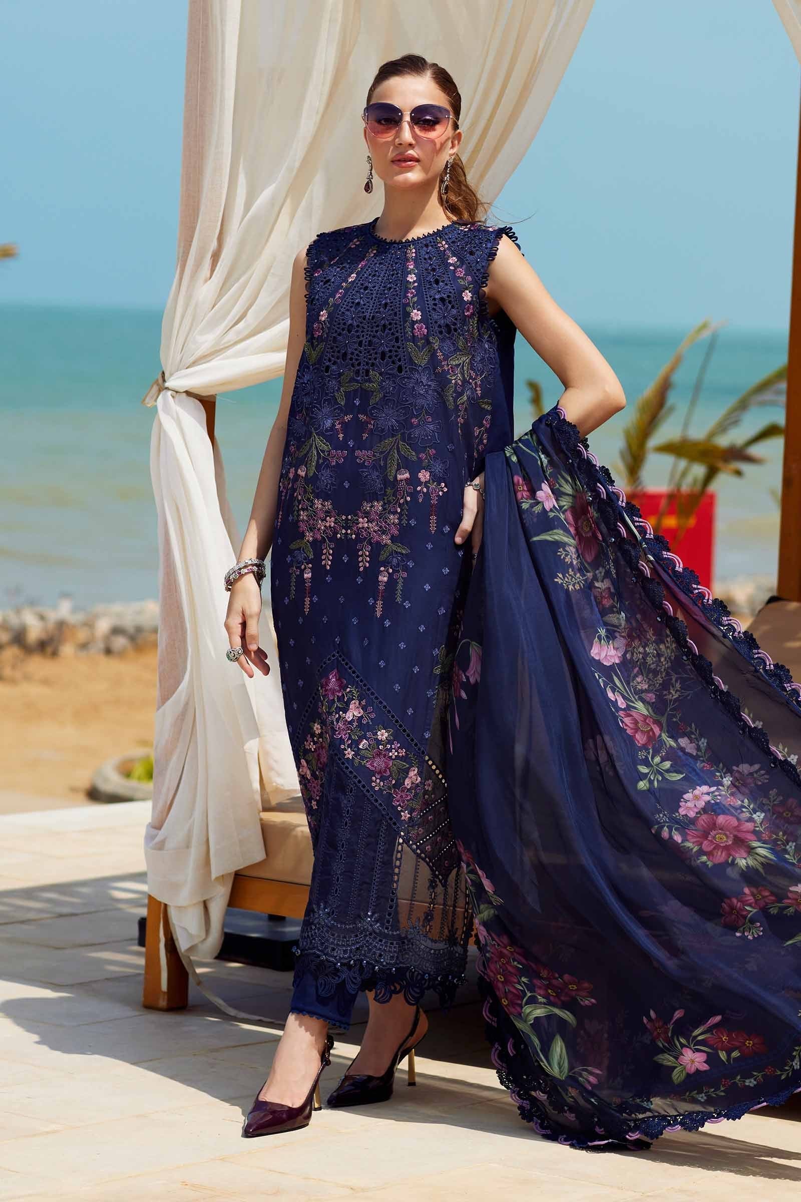 Maria B 3Pc Embroidered Lawn Suit EID LAWN-25-10 gulbuy.com