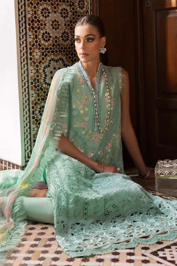 Maria B 3Pc Embroidered Lawn Suit D-2514-A gulbuy.com