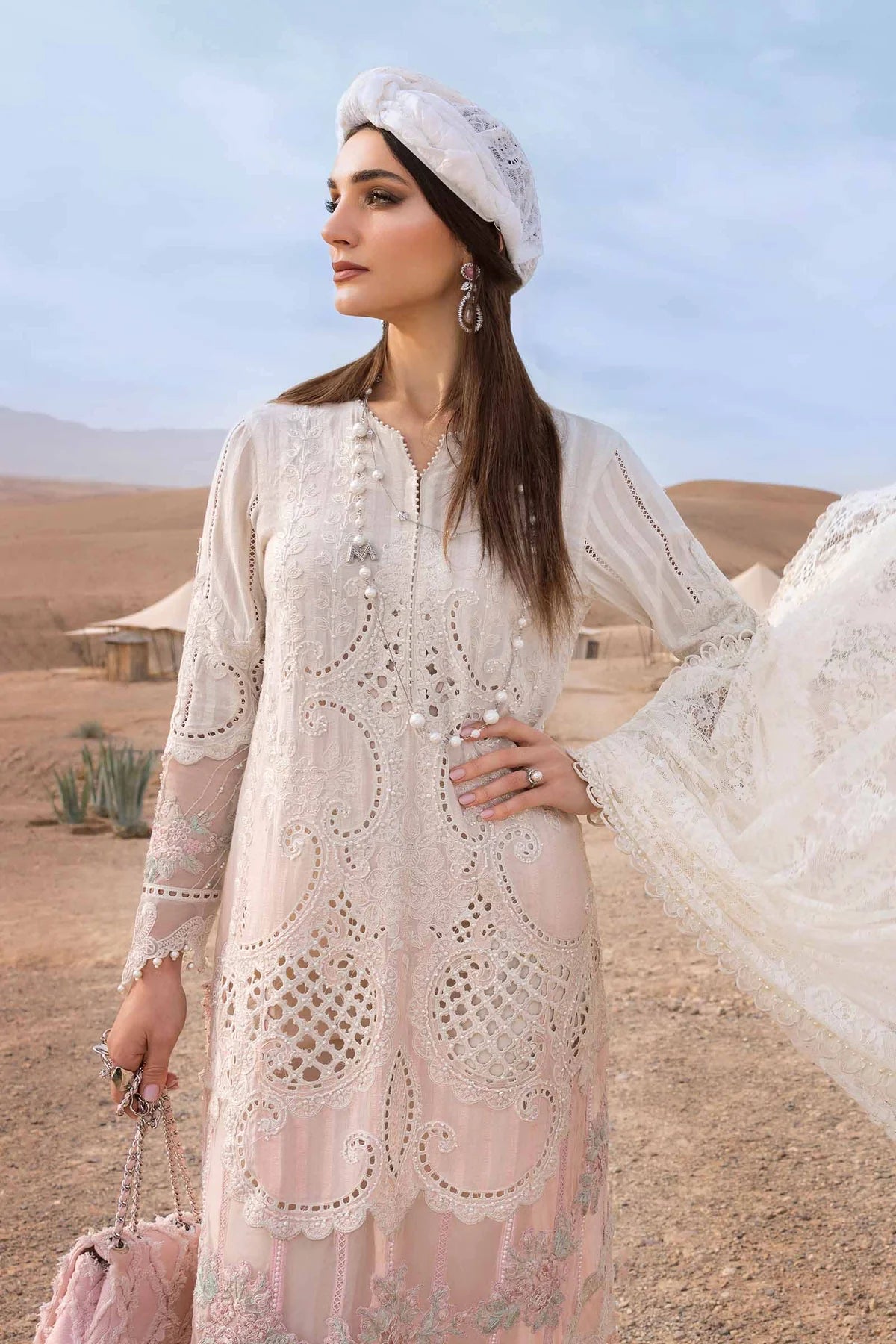 Maria B 3Pc Embroidered Lawn Suit D-2515-A gulbuy.com