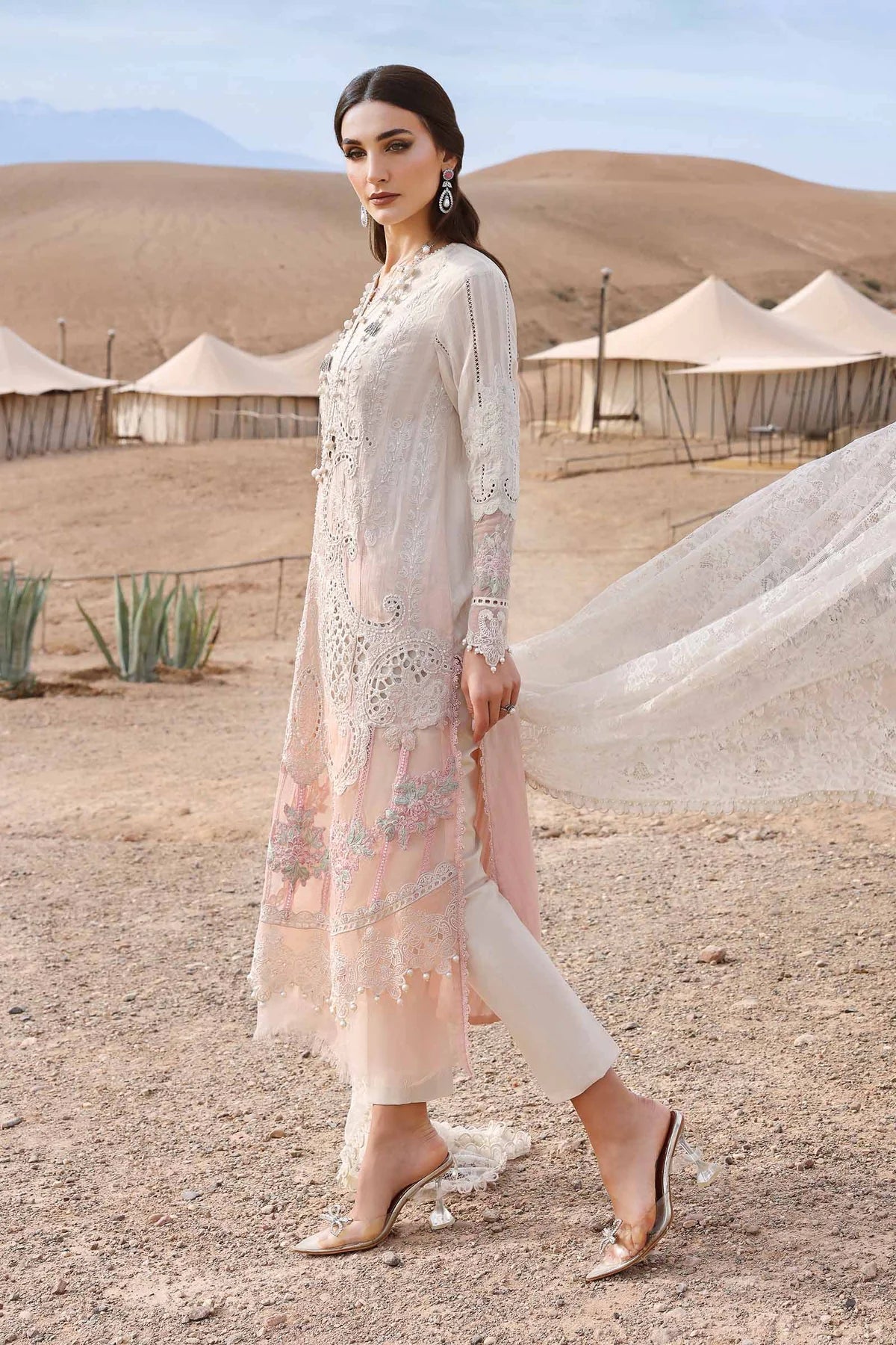 Maria B 3Pc Embroidered Lawn Suit D-2515-A gulbuy.com