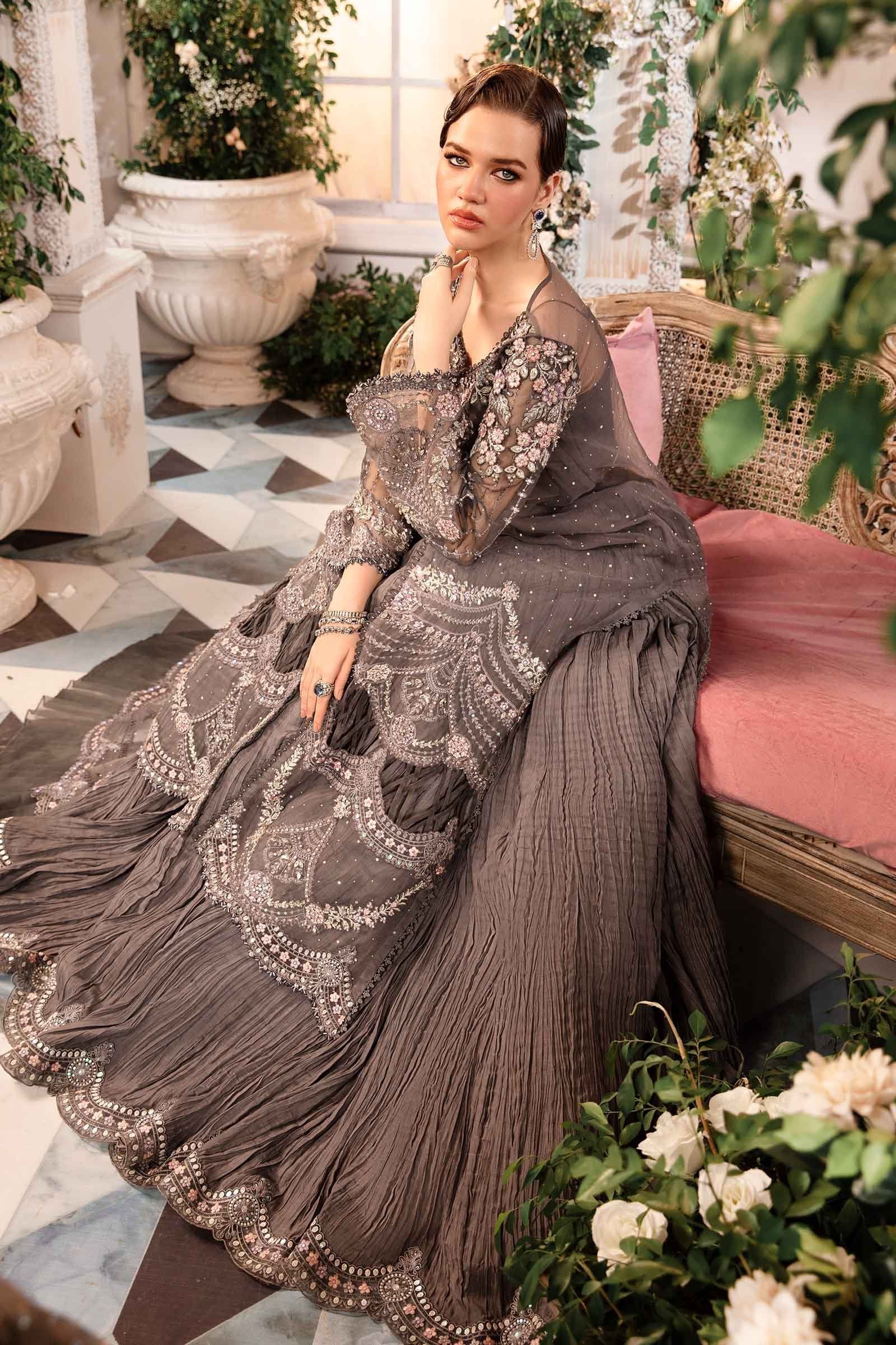 MARIA B 3Pc Embroidered Organza Suit BD-2902 gulbuy.com