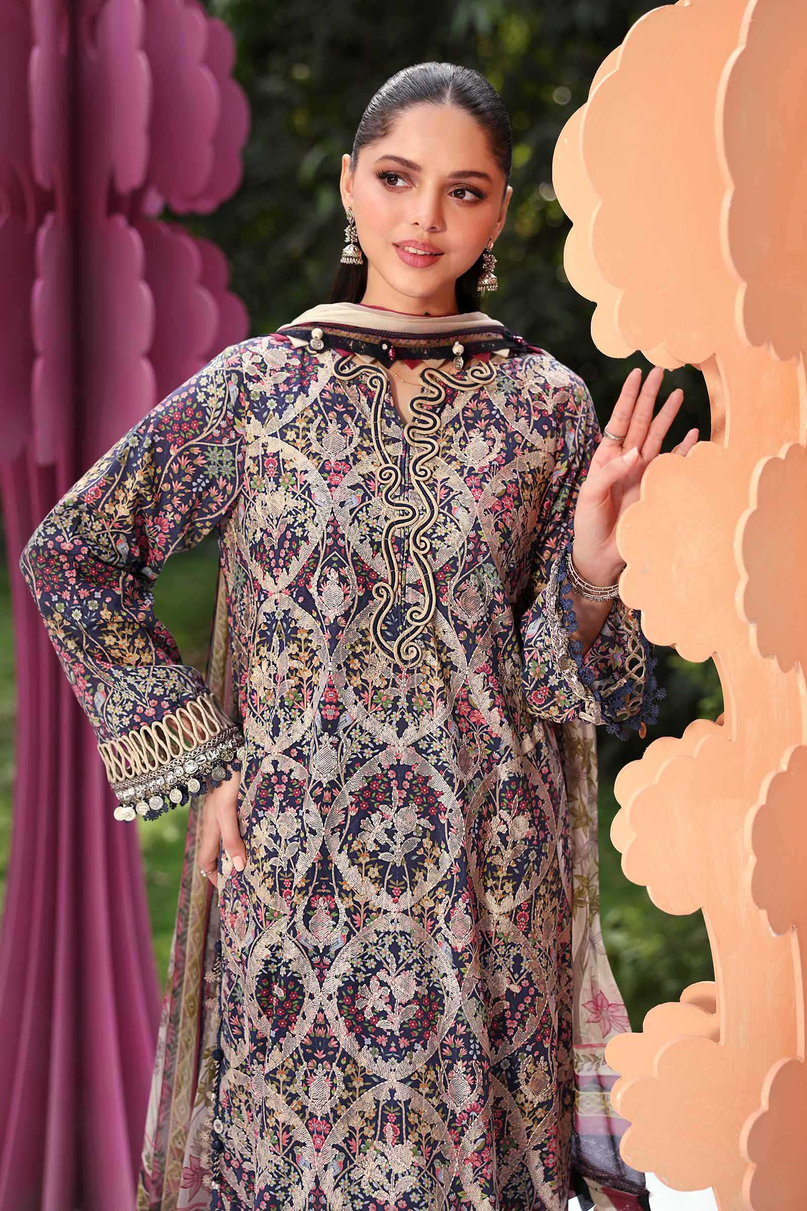 Maria B 3Pc Embroidered Lawn Suit MPT-3003-B