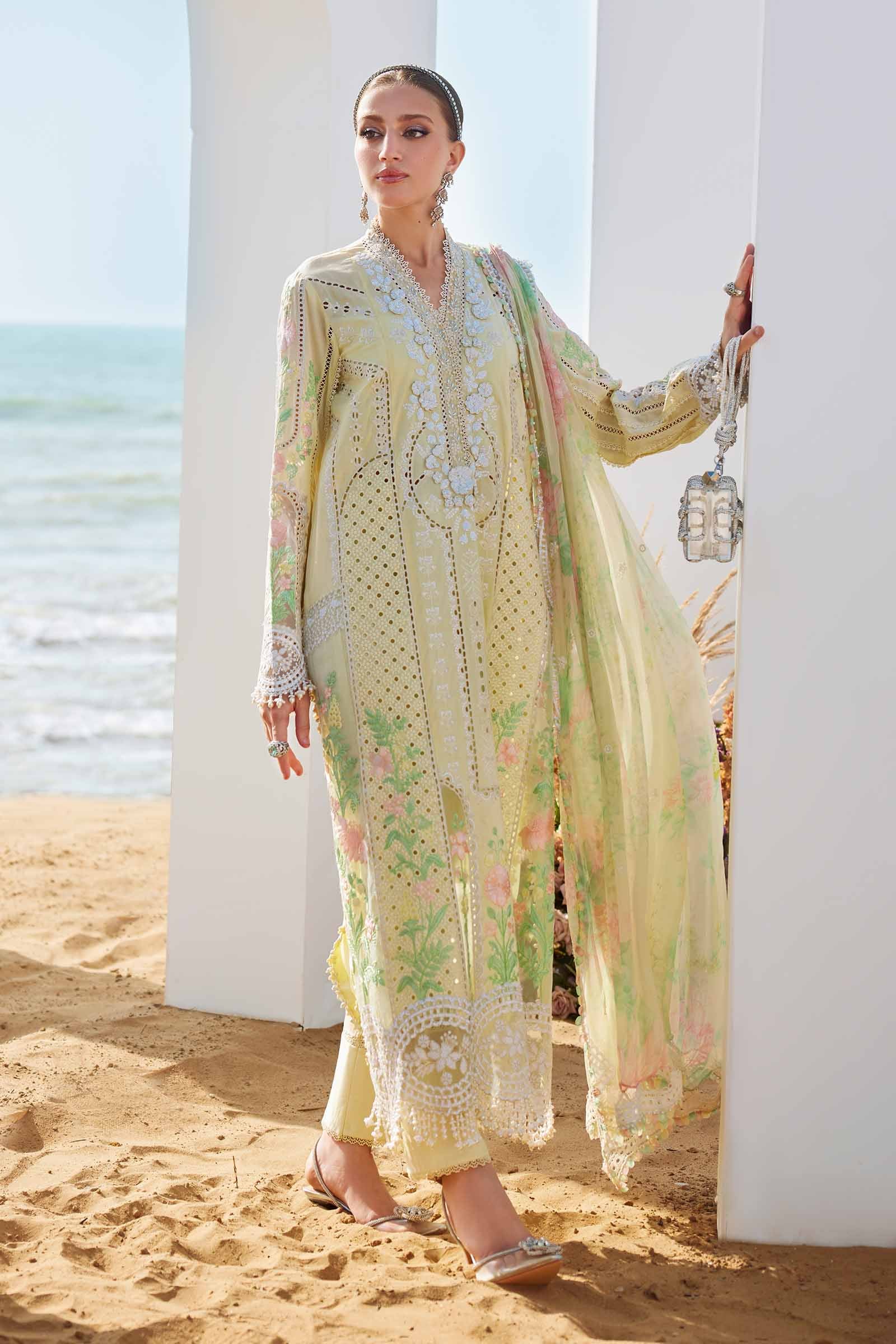 Maria B Embroidered Lawn Suit EID LAWN-25-04 (Stitched) gulbuy.com