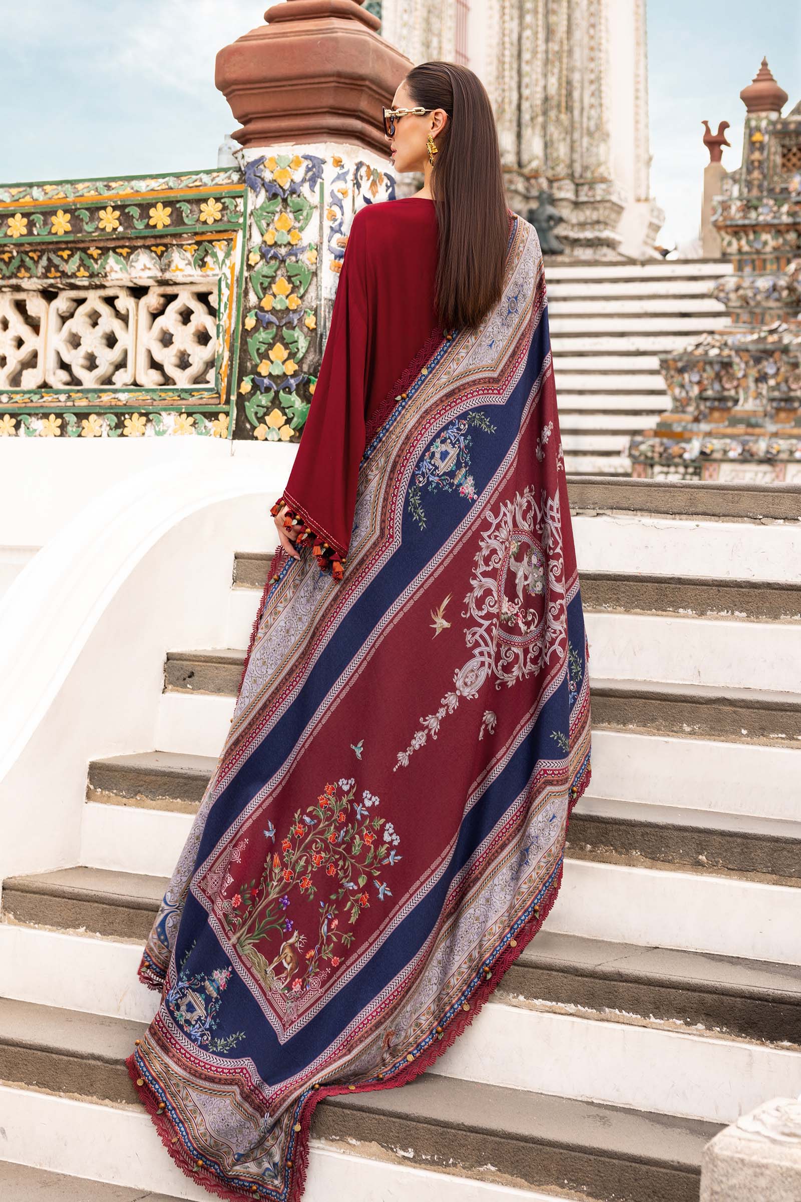 Maria B 3Pc Embroidered Linen Suit MPT-2805-A