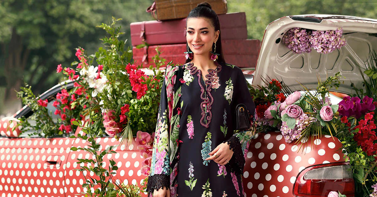 Maria B 3Pc Embroidered Lawn Suit MPT-3005-B