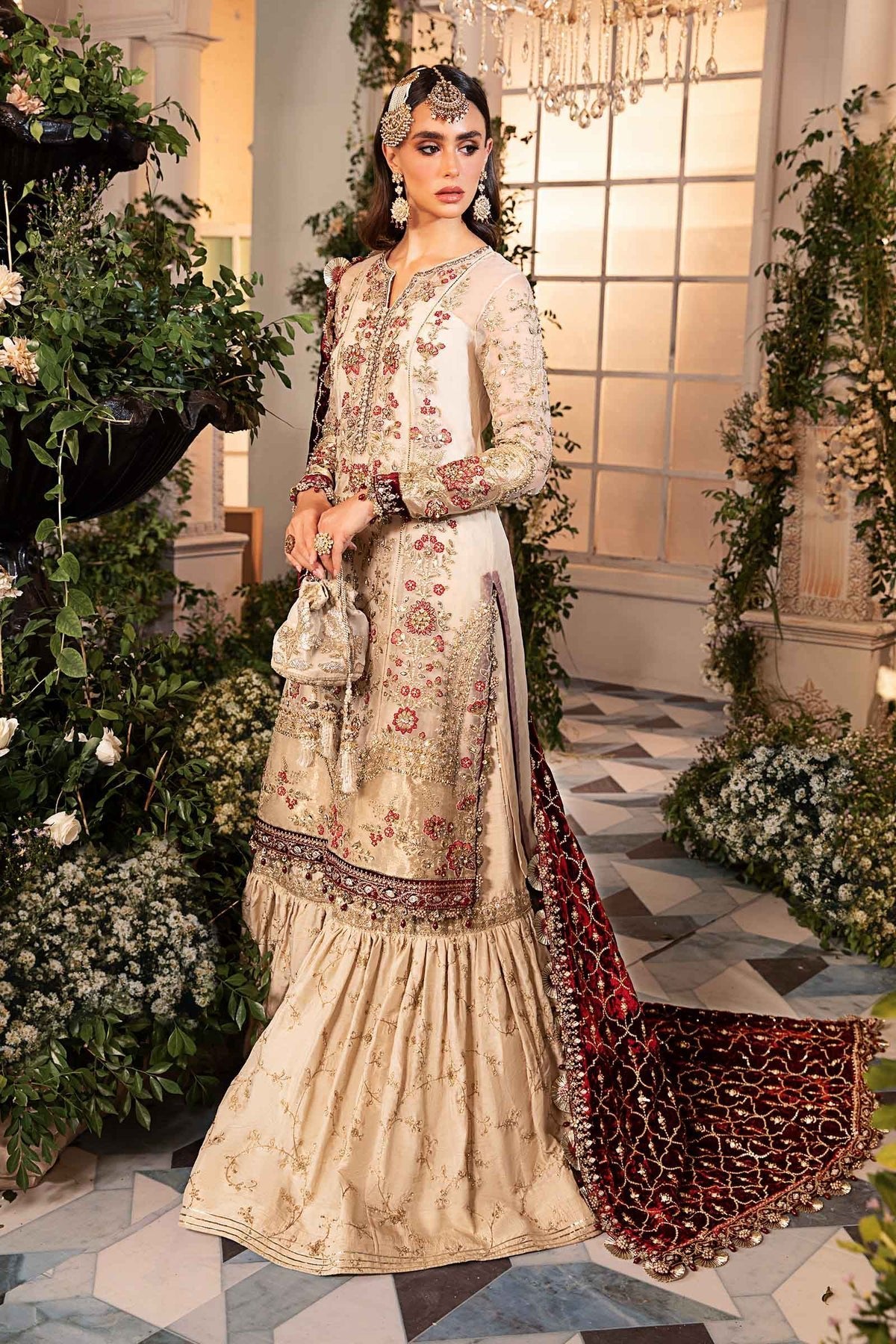 MARIA B 3Pc Embroidered Organza Suit BD-2905 gulbuy.com