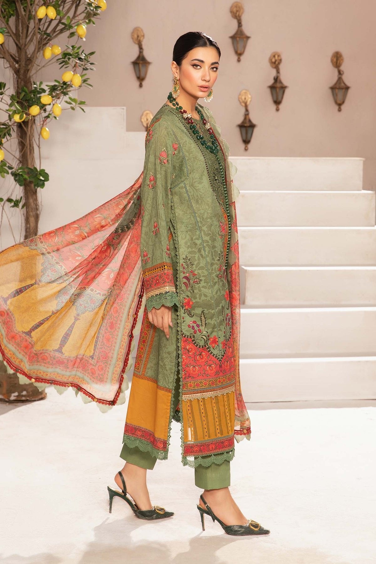 Maria B 3Pc Printed Lawn Suit (MPT-2206-A) gulbuy.com