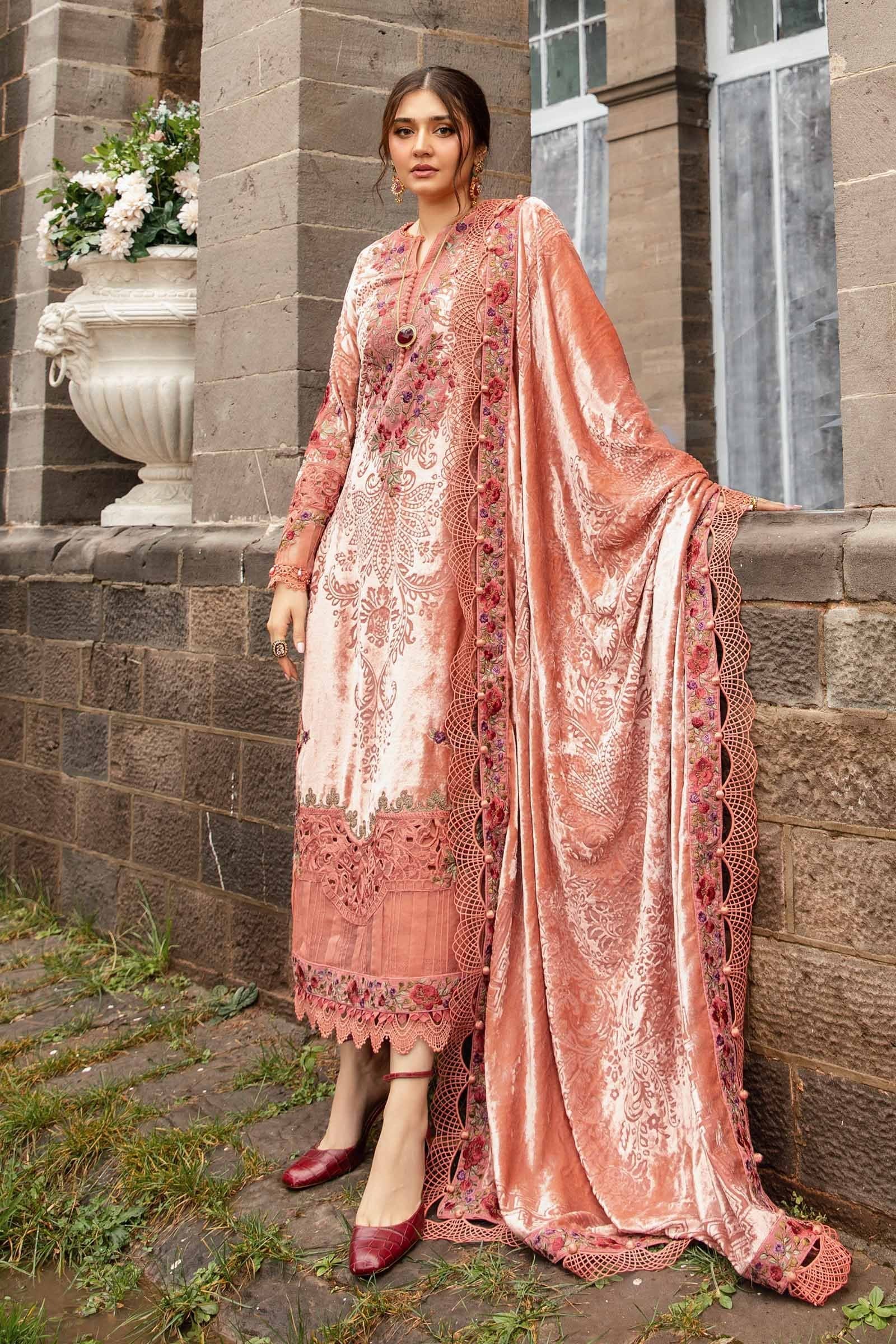 MARIA B 3Pc Embroidered Palachi Suit DL-1206 gulbuy.com