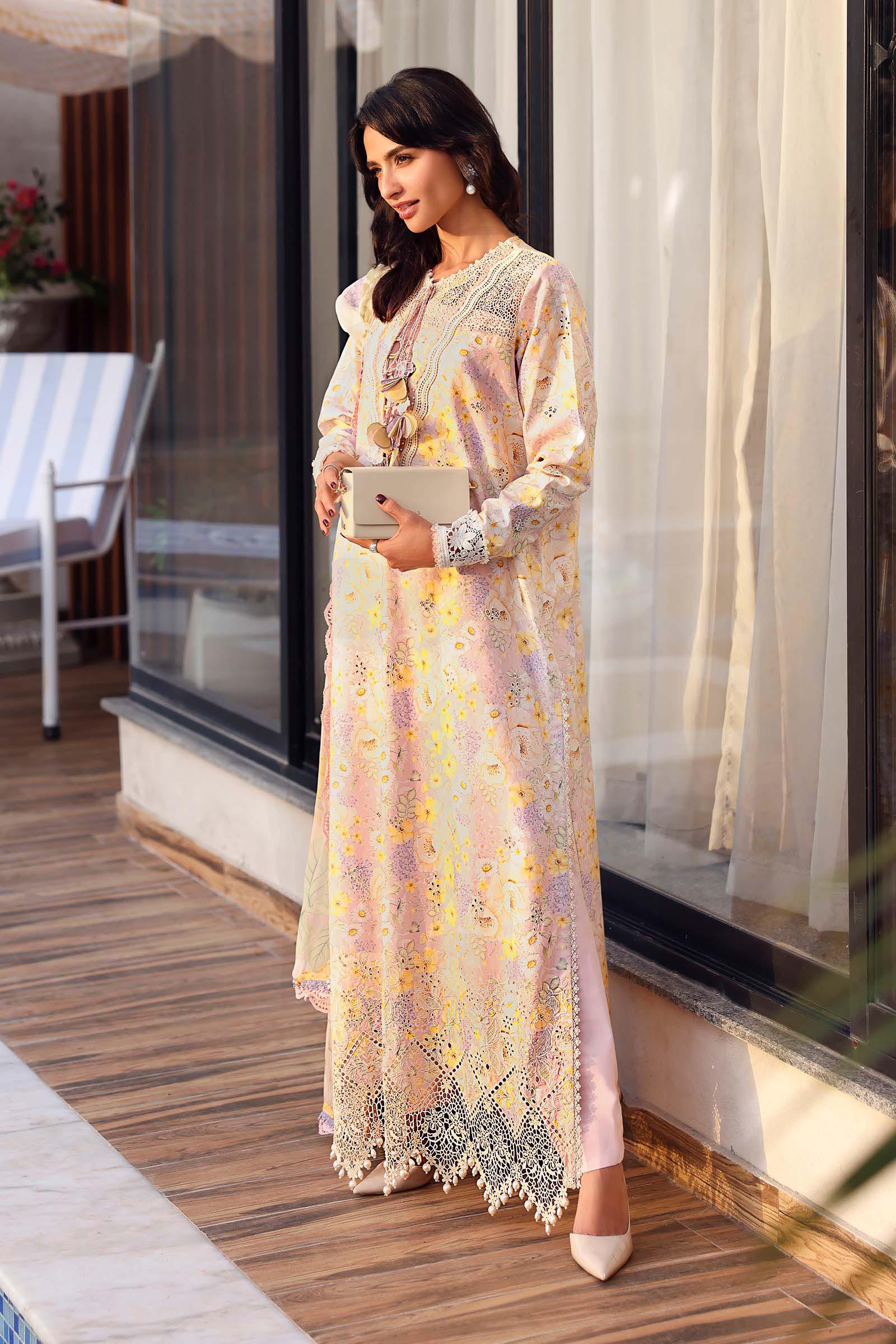 Maria B 3Pc Embroidered Lawn Suit MPT-3007-B