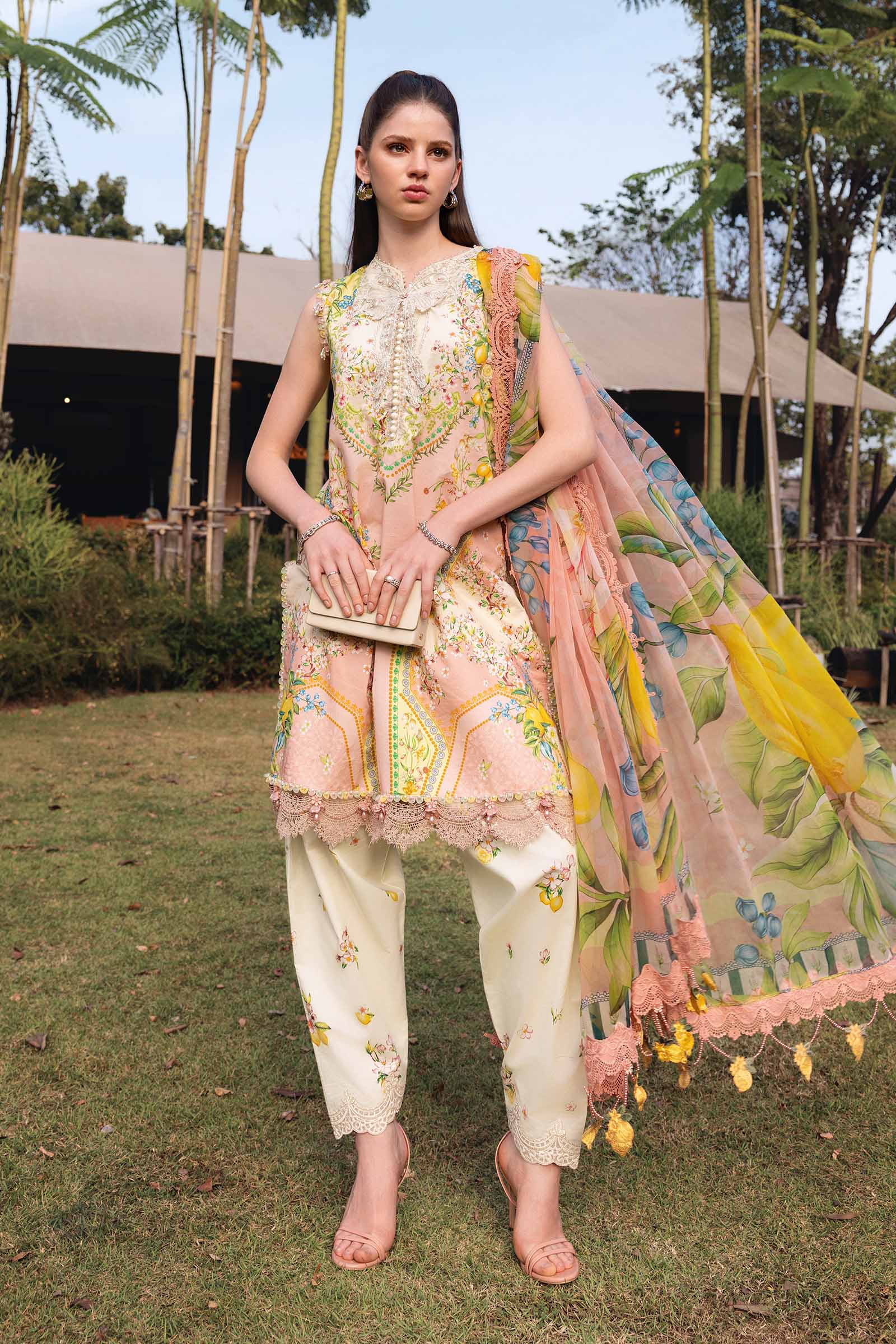 Maria B 3Pc Embroidered Lawn Suit MPT-2908-A