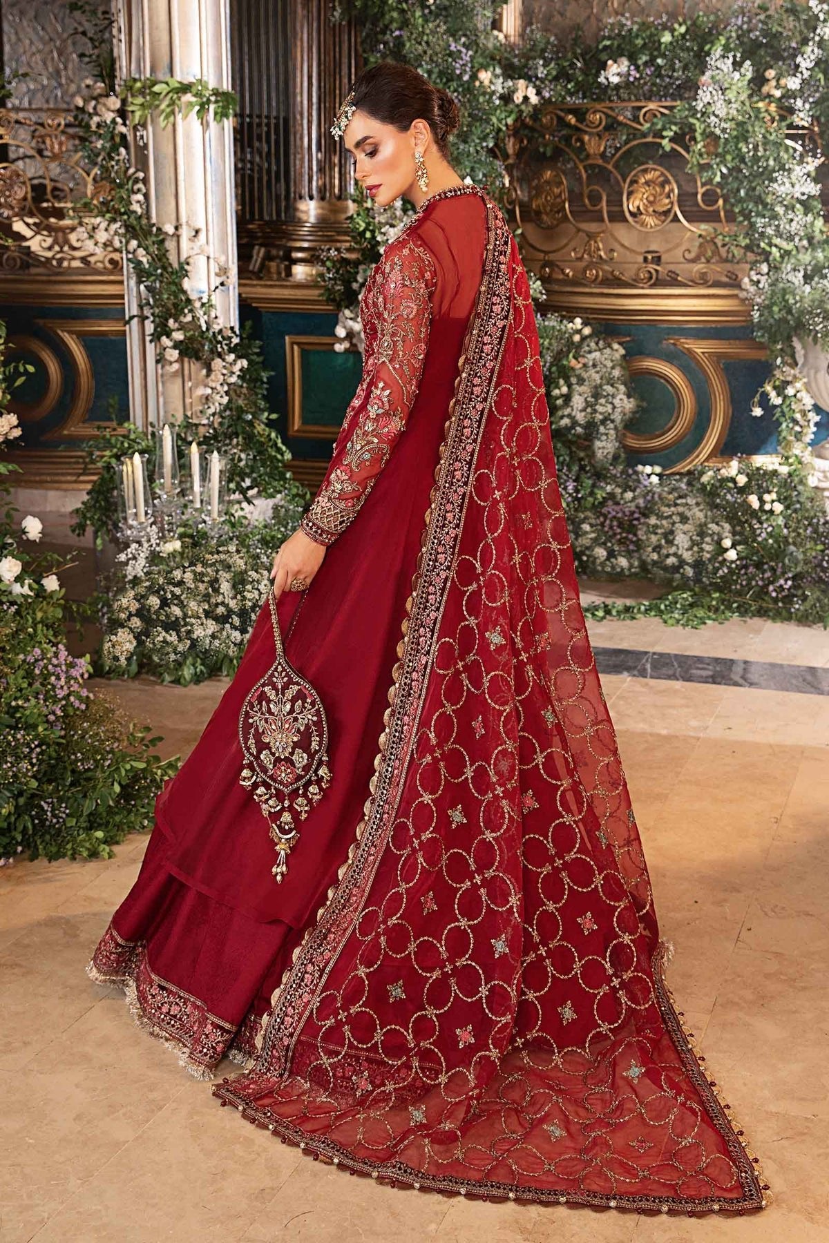 MARIA B 3Pc Embroidered Organza Suit BD-2908 gulbuy.com