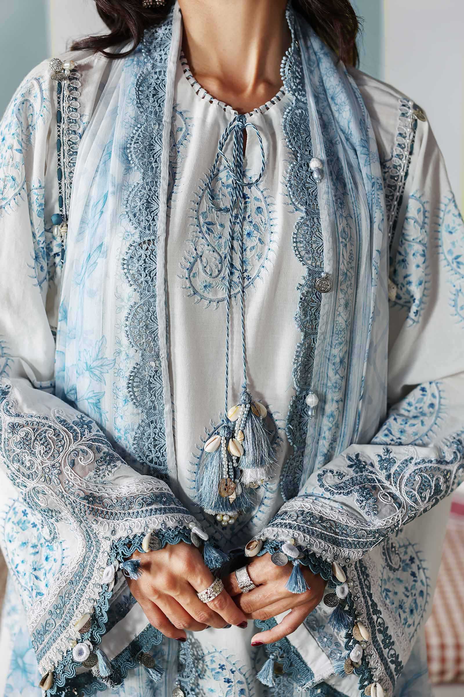 Maria B 3Pc Embroidered Lawn Suit MPT-3009-A