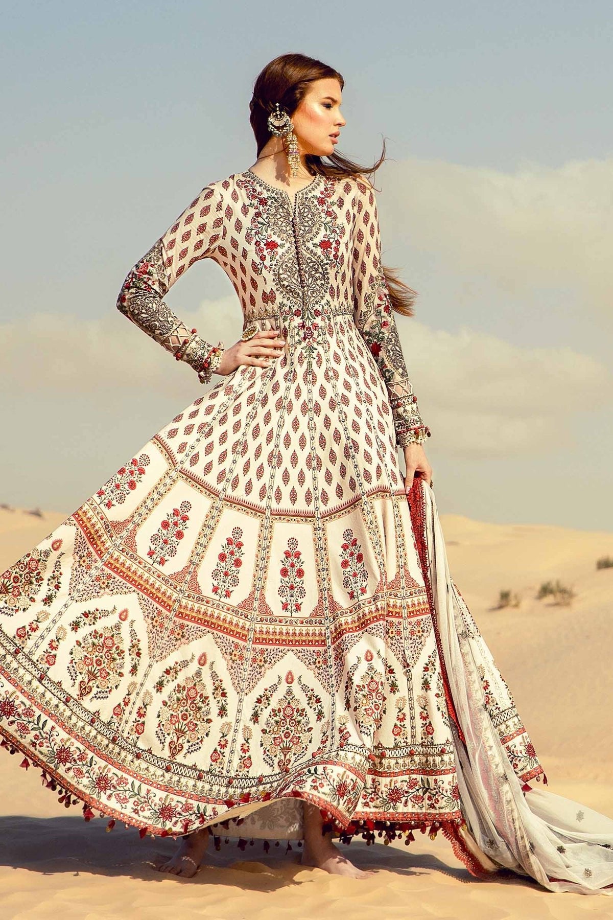 Maria B Eid Collection 3Pc Embroidered Lawn Suit (D-2413-A)