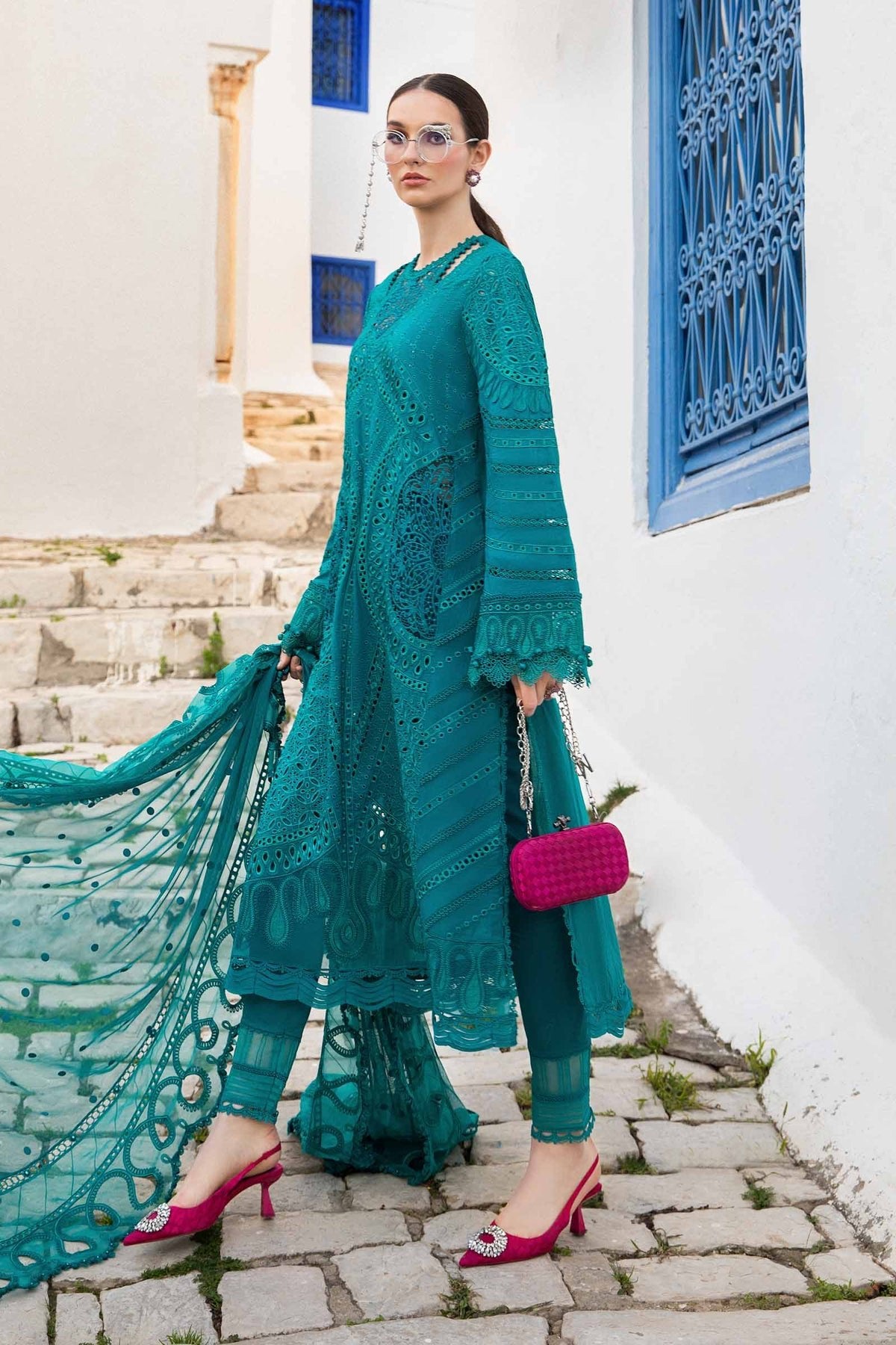 Maria B Eid Collection 3Pc Embroidered Lawn Suit (D-2402-A) gulbuy.com