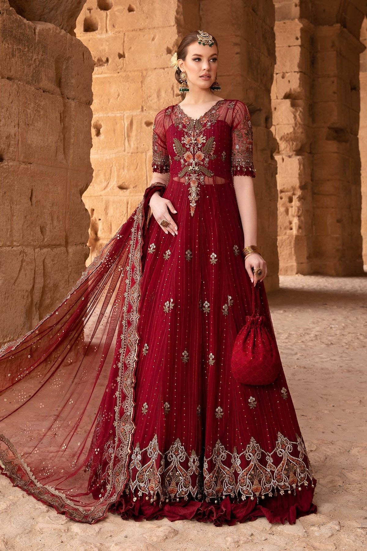 Maria B Eid Collection 4Pc Embroidered Lawn Suit (D-2403-B)