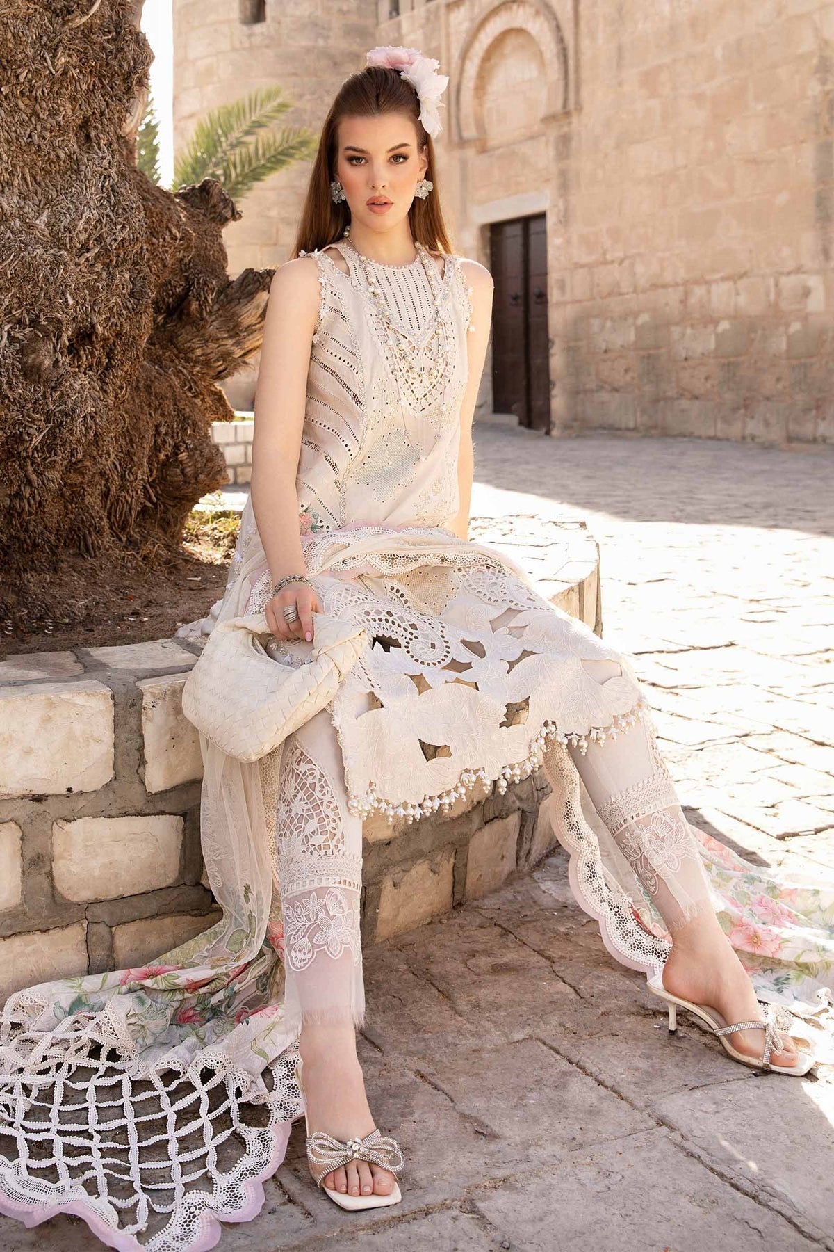 Maria B Eid Collection 3Pc Embroidered Lawn Suit (D-2407-A) gulbuy.com