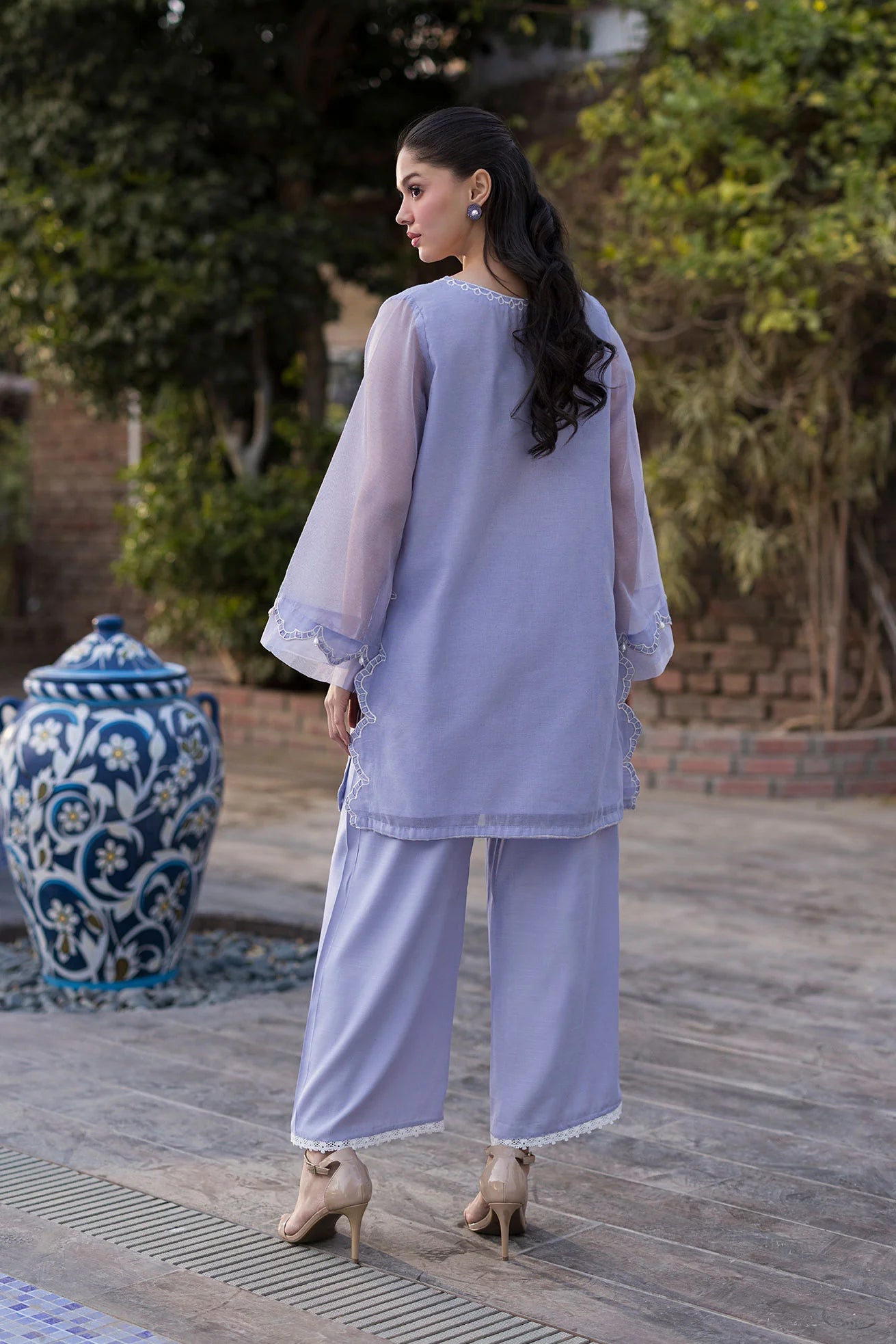 Dhanak 2Pc Embroidered Khaddi Net Suit SS25DA-2769 LAVENDER