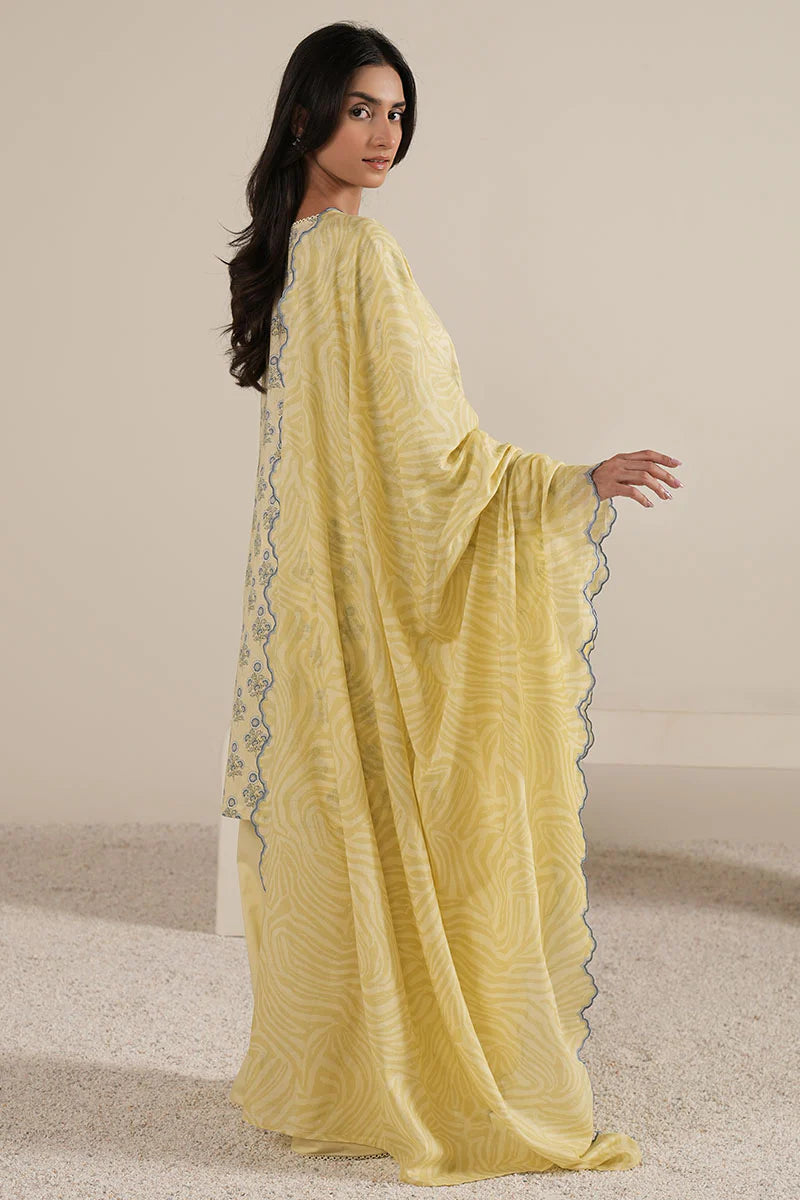 Cross Stitch 3Pc Printed Lawn Suit LEMON HAZE gulbuy.com
