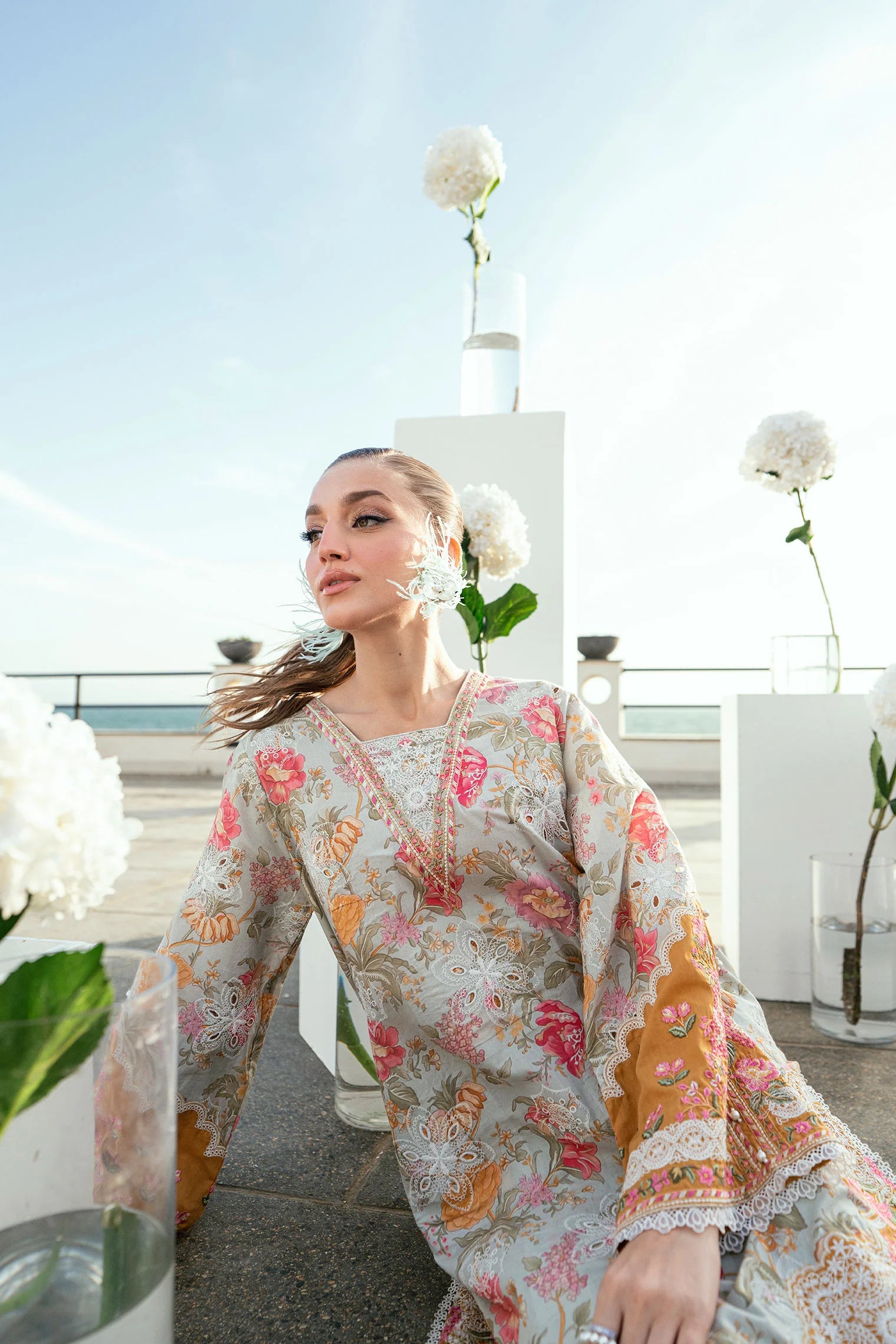 Dhanak 2Pc Embroidery Lawn Suit SS25DC-2535 GREEN gulbuy.com