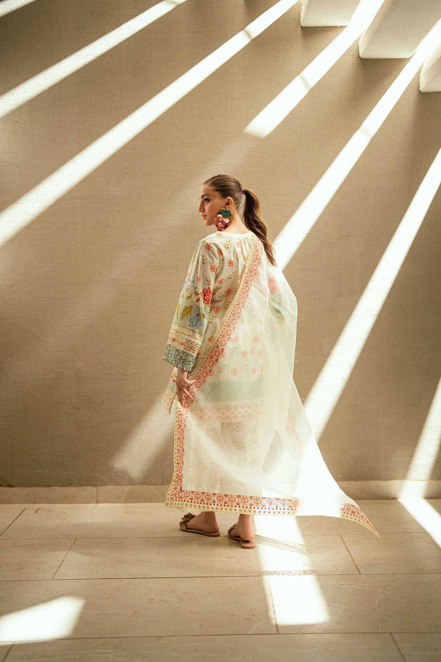 Dhanak 2Pc Embroidery Lawn Suit SS25DC-2536 OFF-WHITE gulbuy.com