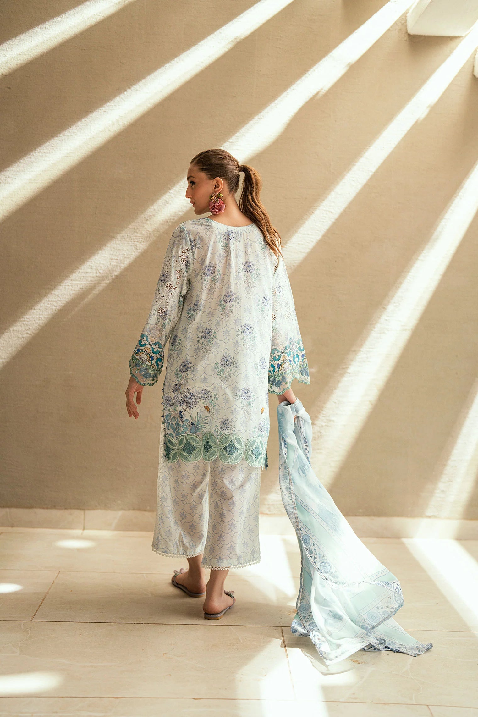 Dhanak 2Pc Embroidery Lawn Suit SS25DC-2537 SKY BLUE gulbuy.com