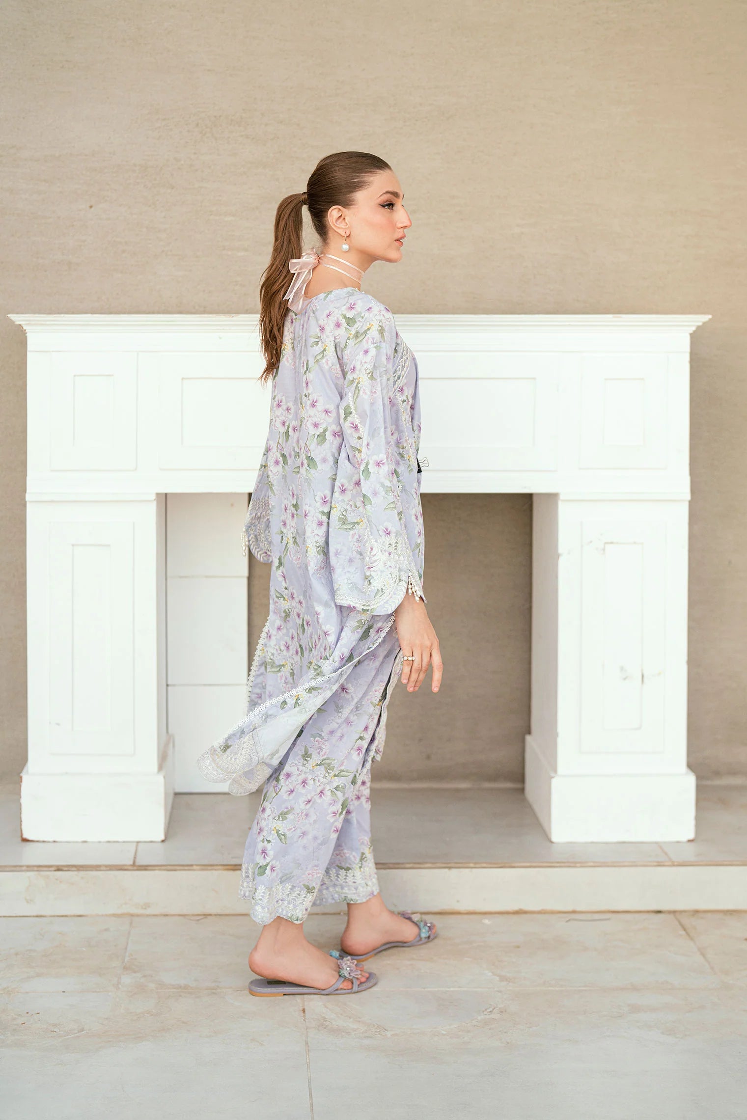 Dhanak 2Pc Embroidery Lawn Suit SS25DC-2543 LIGHT PURPLE gulbuy.com