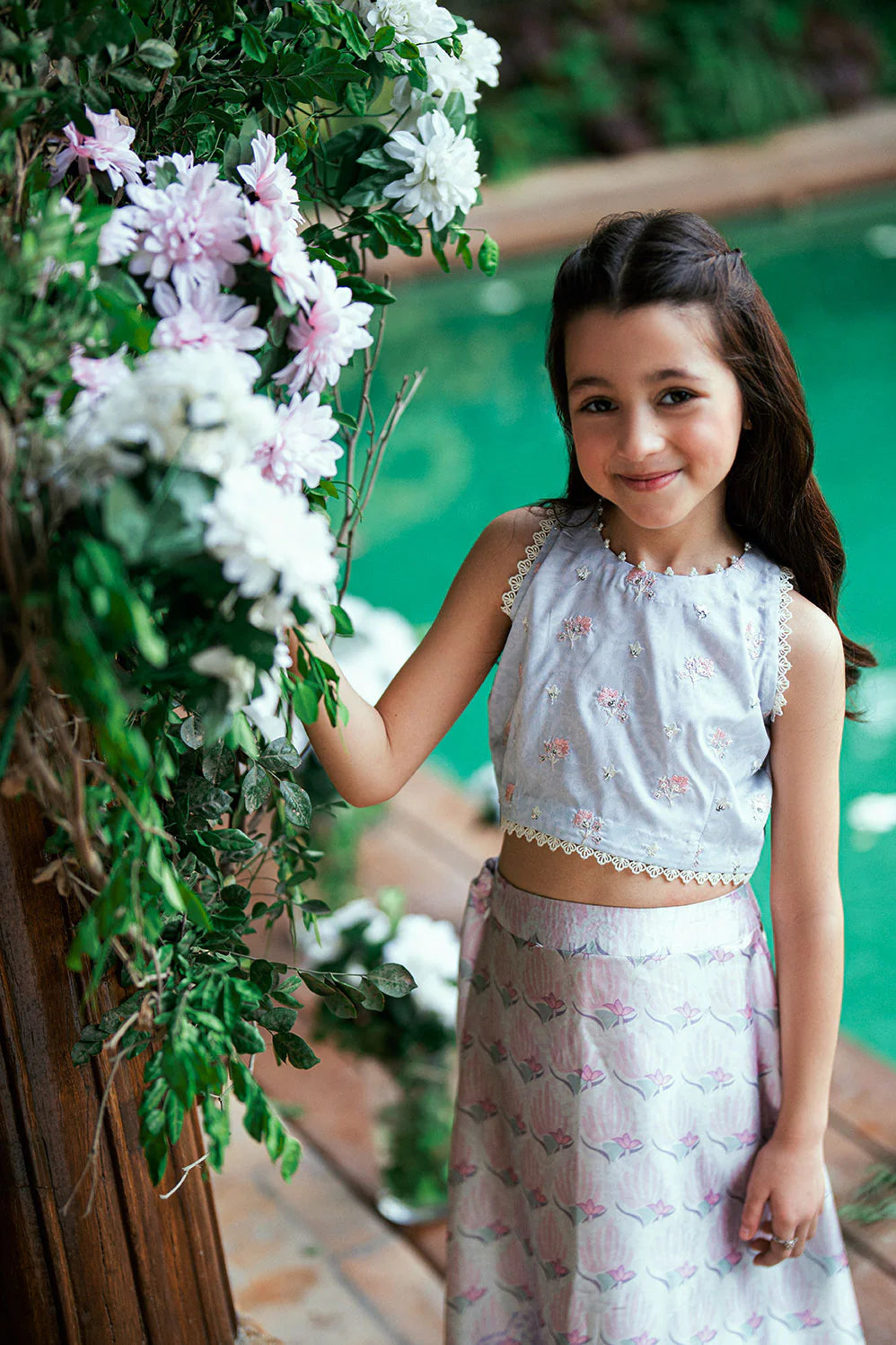 Dhanak 2Pc Embroidered Silk Kids Suit SS25DK-0205 gulbuy.com