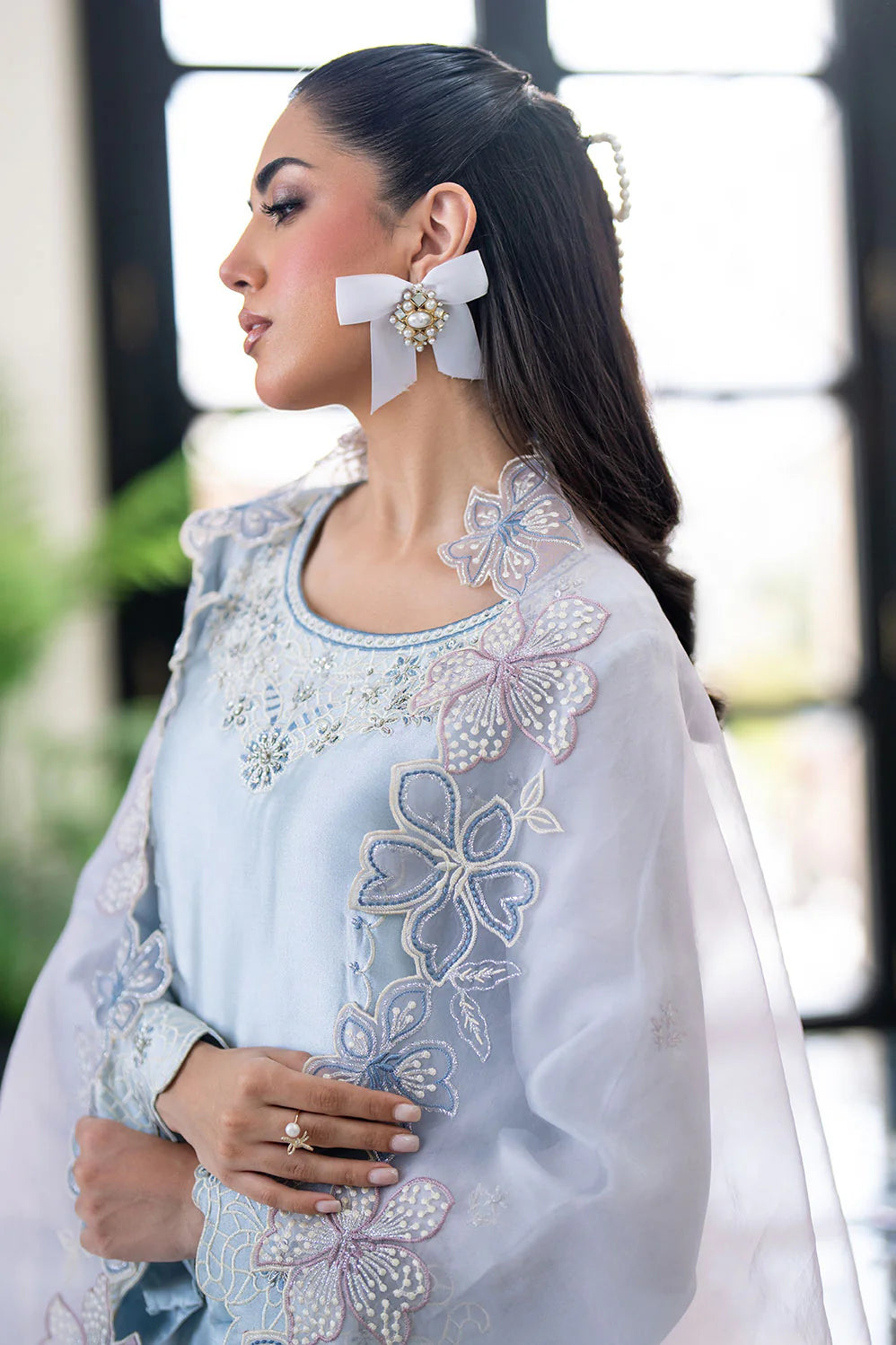 Dhanak 3Pc Embroidered Silk Suit SS25DL-0320 gulbuy.com