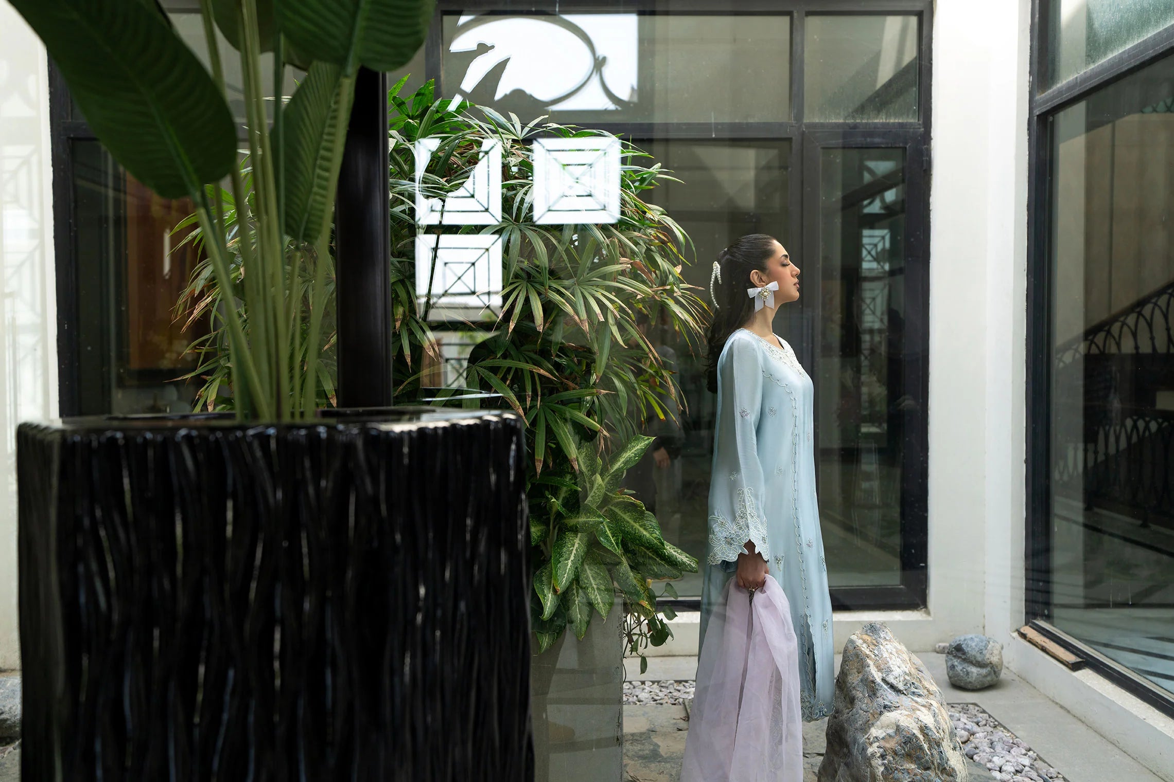Dhanak 3Pc Embroidered Silk Suit SS25DL-0320 gulbuy.com