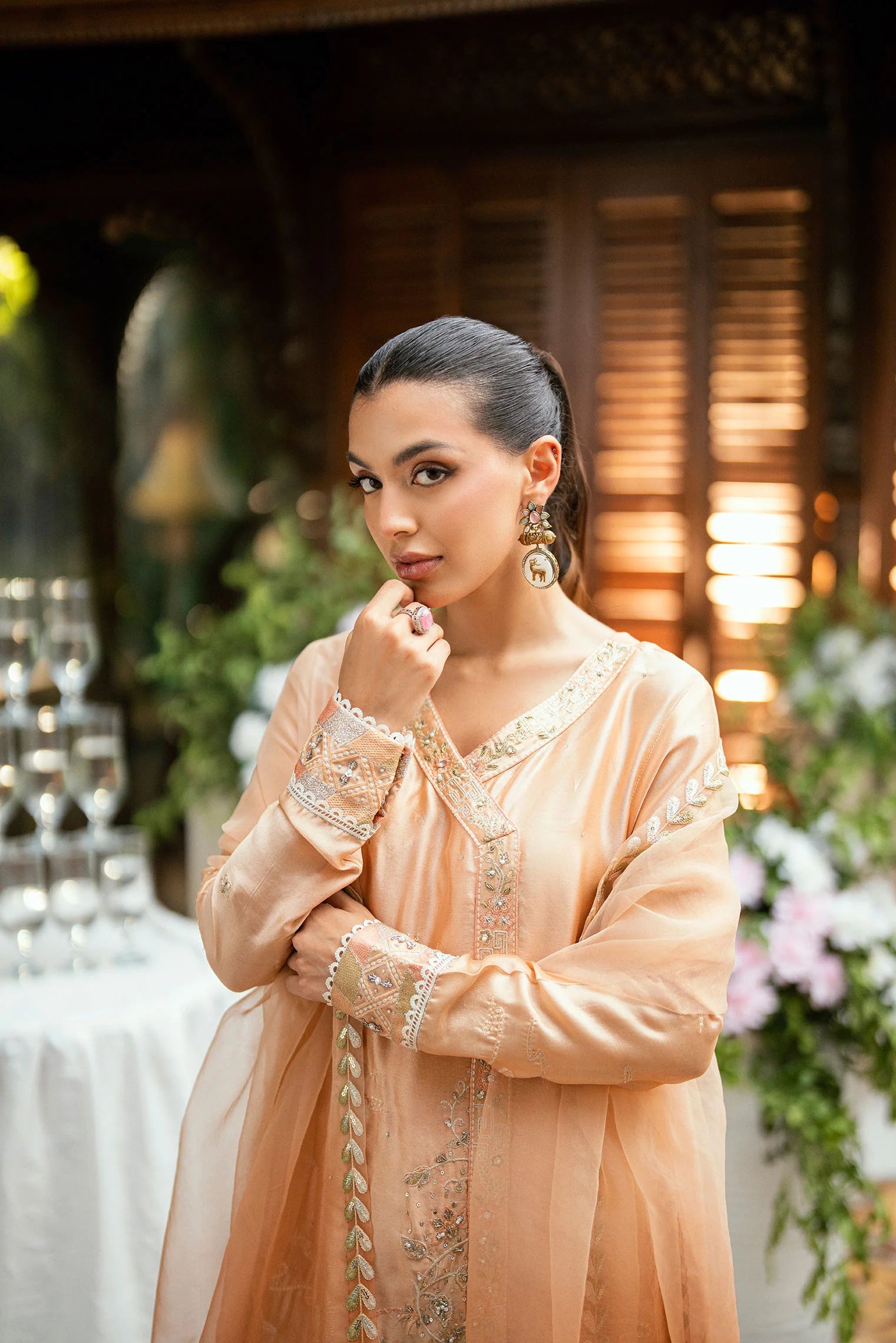 Dhanak 3Pc Embroidered Silk Suit SS25DL-0330 gulbuy.com
